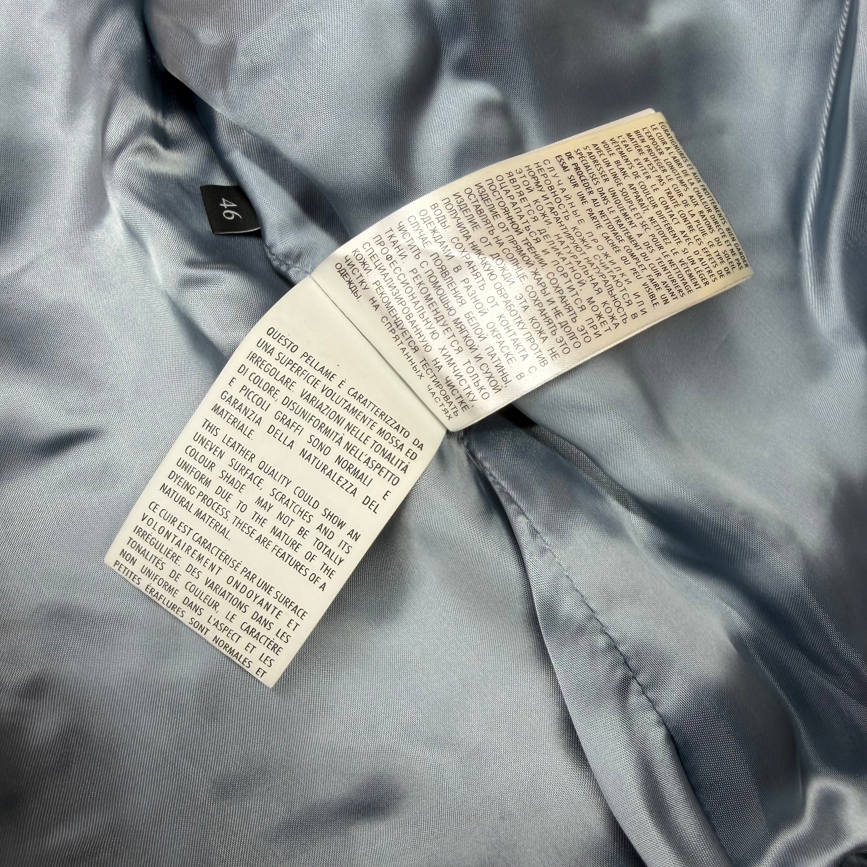 Gucci Web Trim Leather Bomber 46 (M)