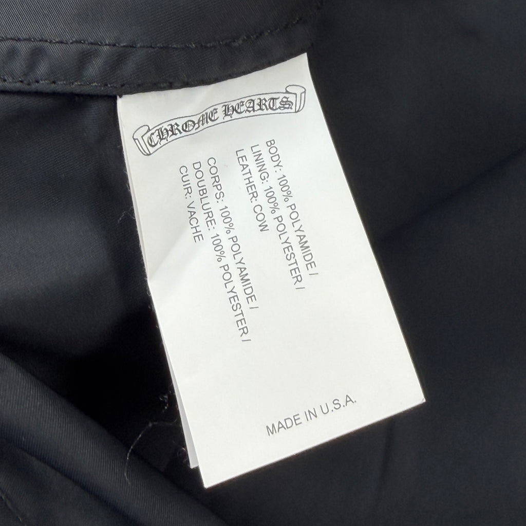 Chrome Hearts Nylon/Leather Cross Patch Work Shirt M