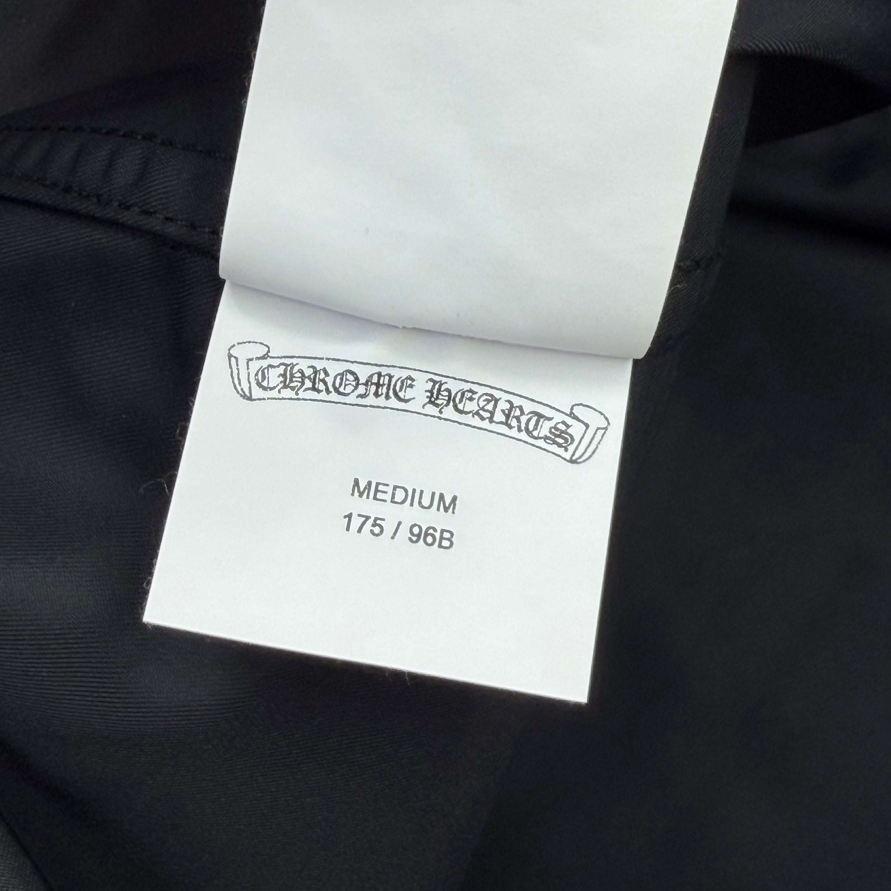 Chrome Hearts Nylon/Leather Cross Patch Work Shirt M