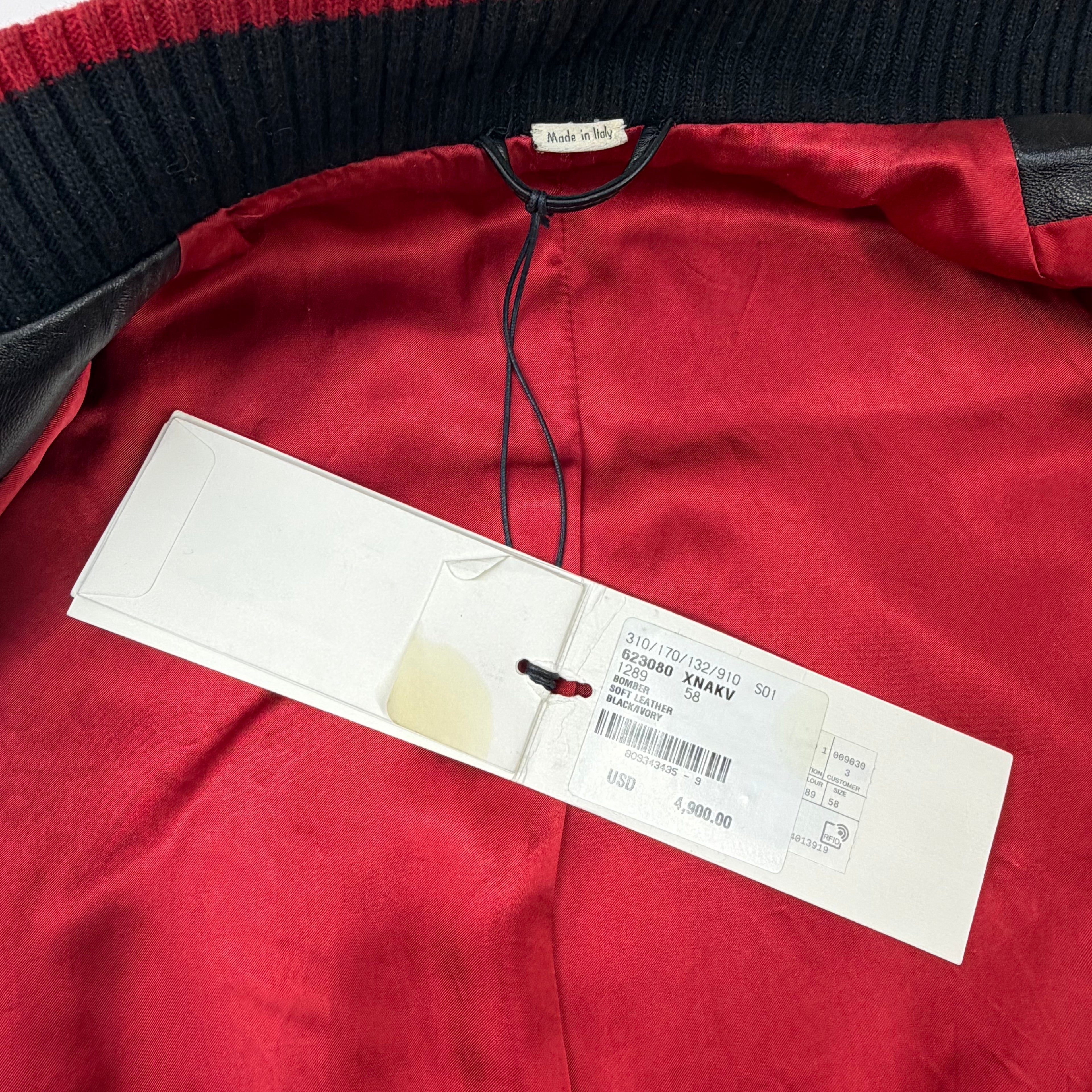 Gucci Orgasmique Leather Bomber 58 (XXXL)
