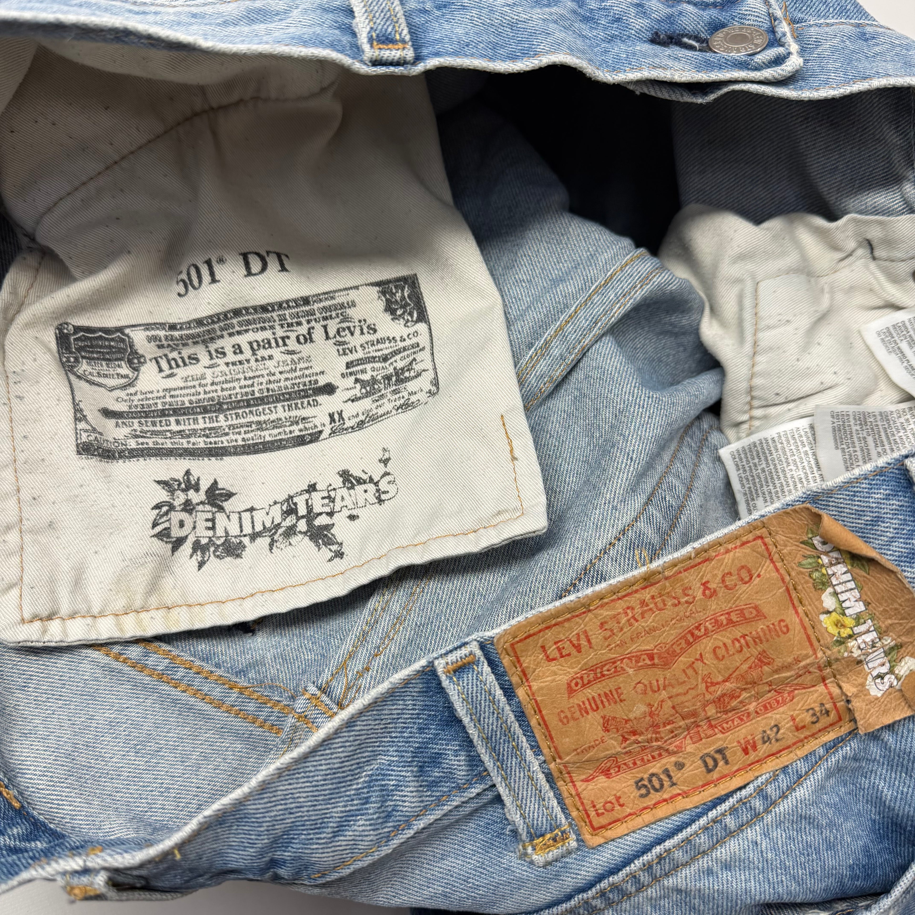 Denim Tears x Virgil Abloh Embroidered Jeans 42