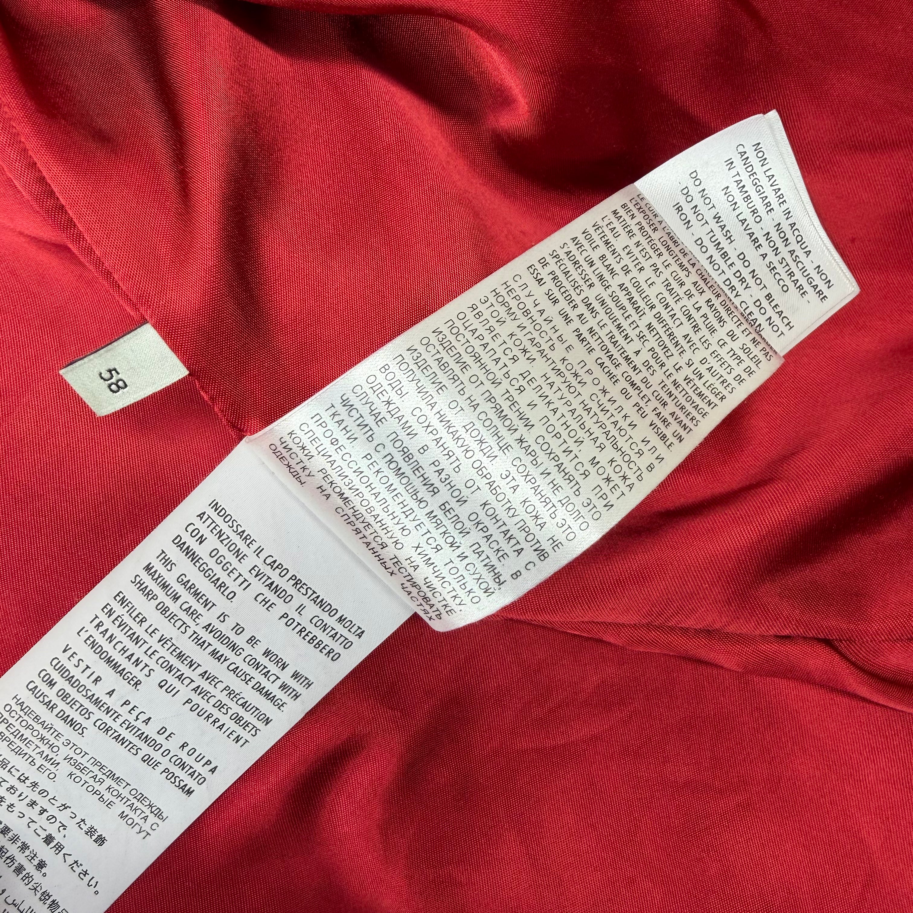Gucci Orgasmique Leather Bomber 58 (XXXL)
