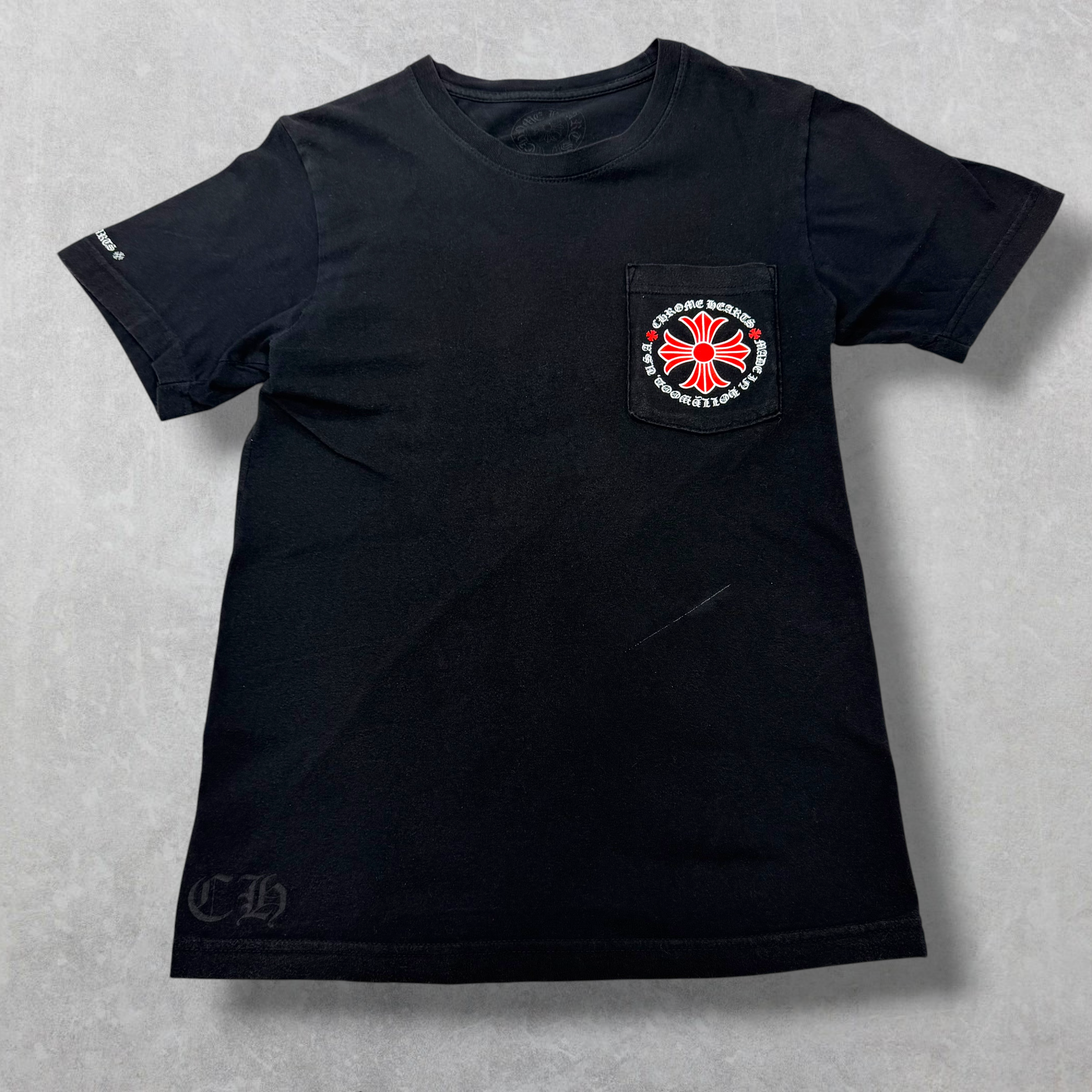 Chrome Hearts "Made in Hollywood" Red Plus Cross Tee S