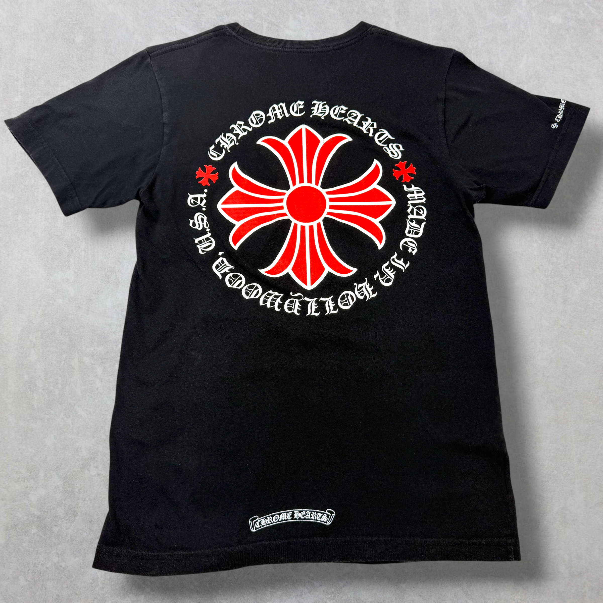 Chrome Hearts "Made in Hollywood" Red Plus Cross Tee S