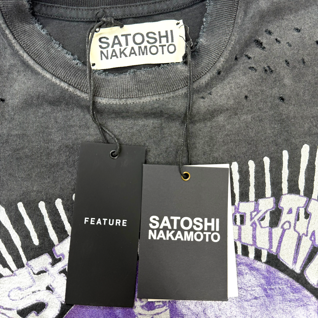 Satoshi Nakamoto Globe of Death Cut Off Tee S