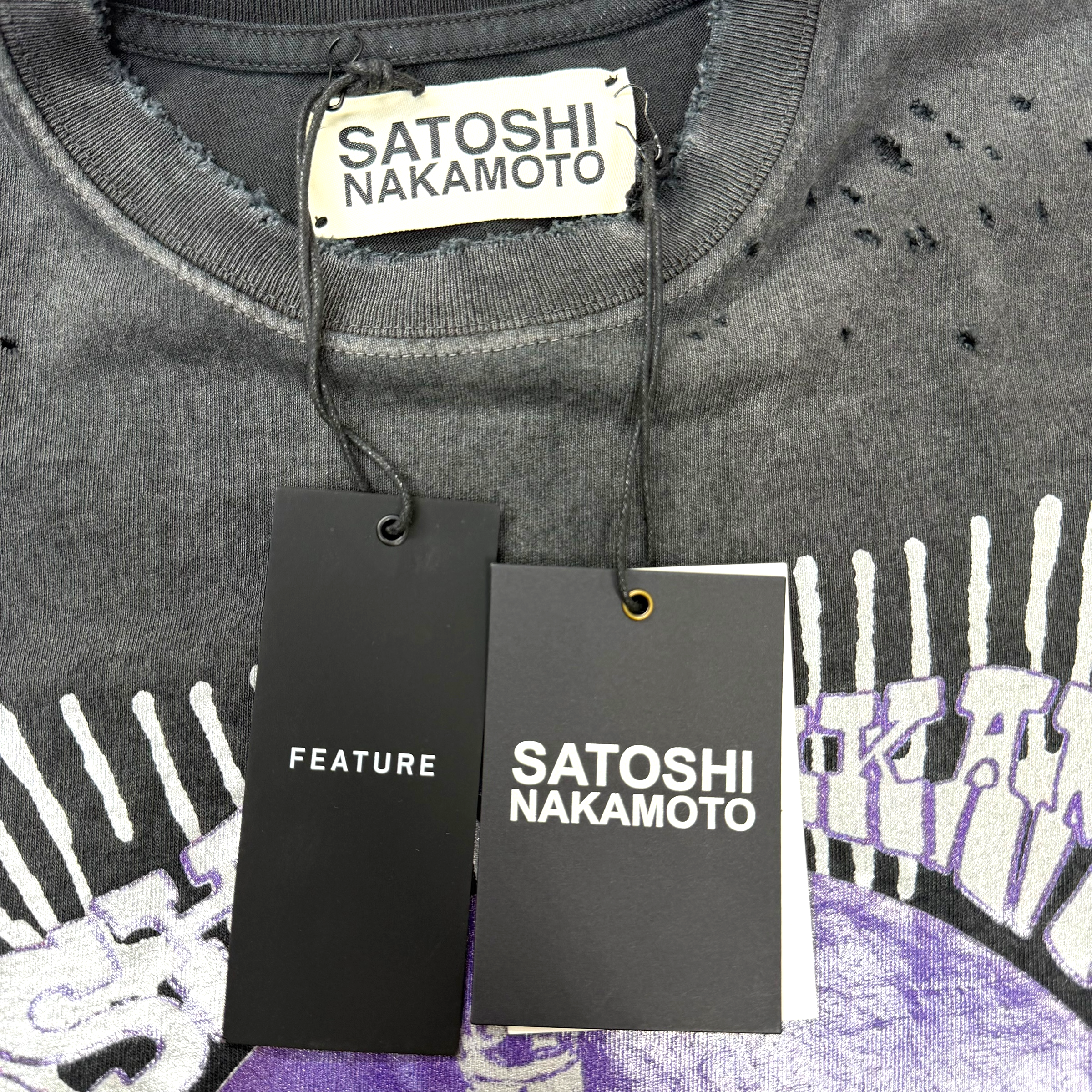 Satoshi Nakamoto Globe of Death Cut Off Tee S