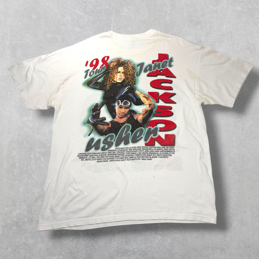 Vintage 1998 Janet Jackson & Usher Tour Tee XL