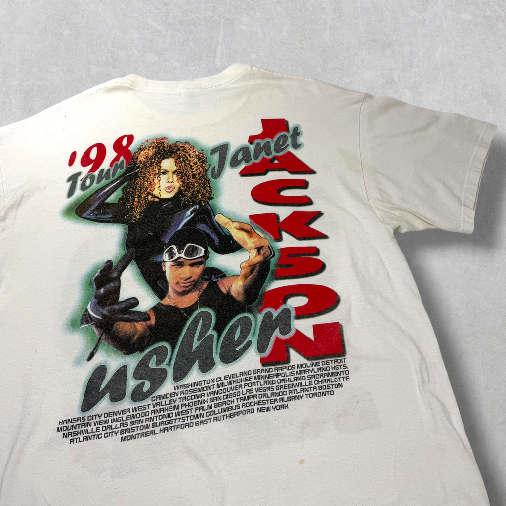 Vintage 1998 Janet Jackson & Usher Tour Tee XL