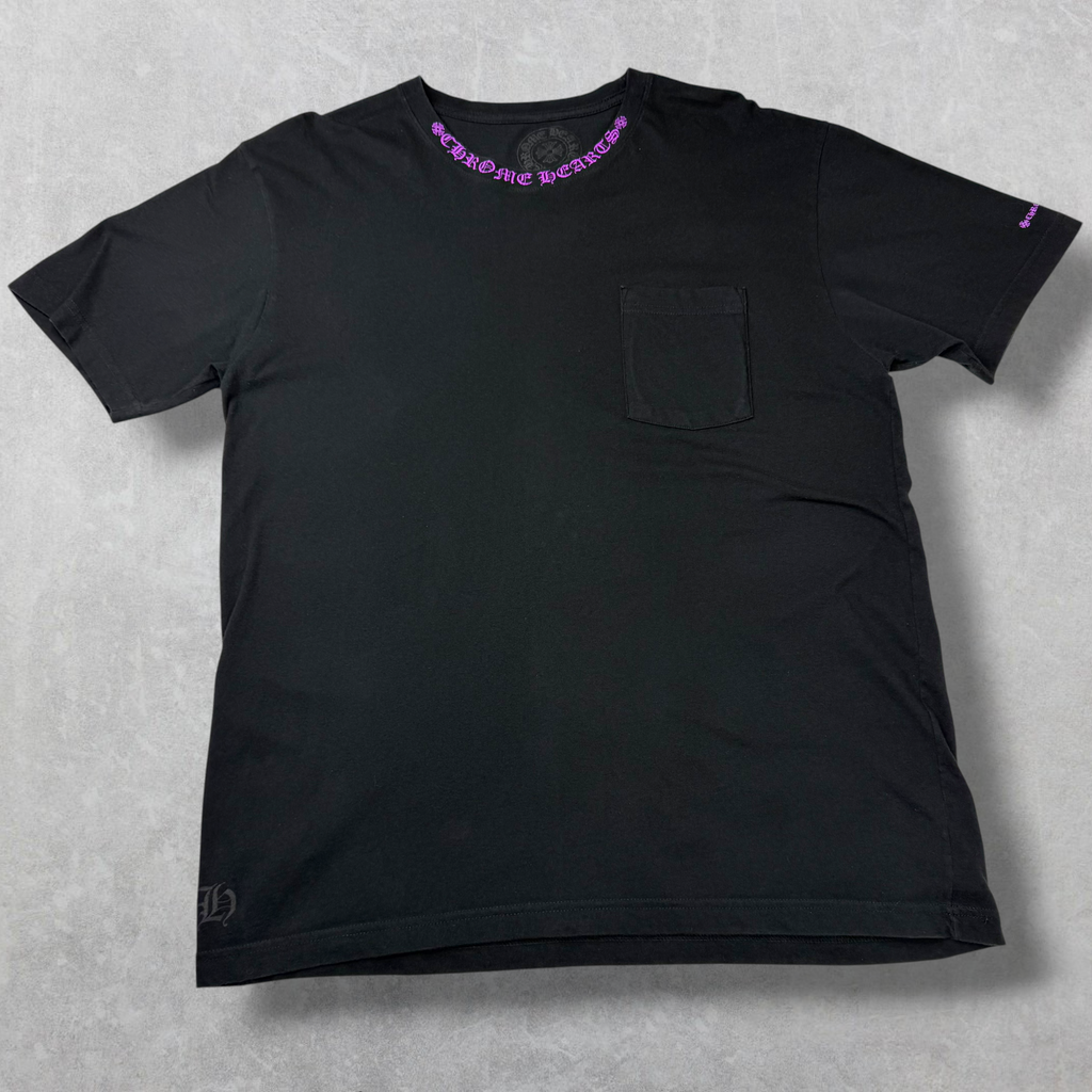 Chrome Hearts Purple Neck Logo Tee XL