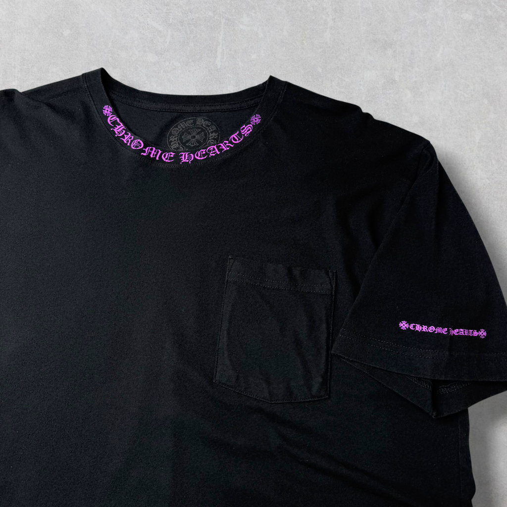 Chrome Hearts Purple Neck Logo Tee XL