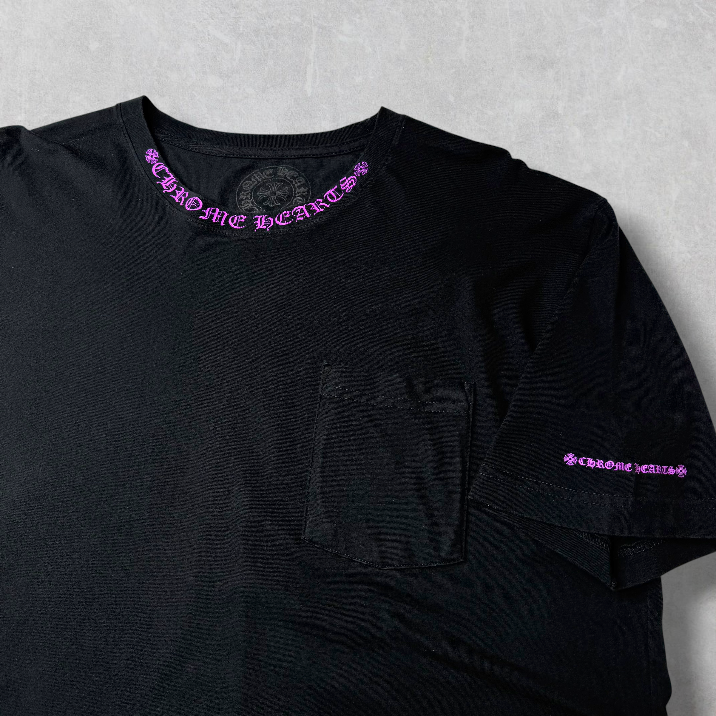 Chrome Hearts Purple Neck Logo Tee XL