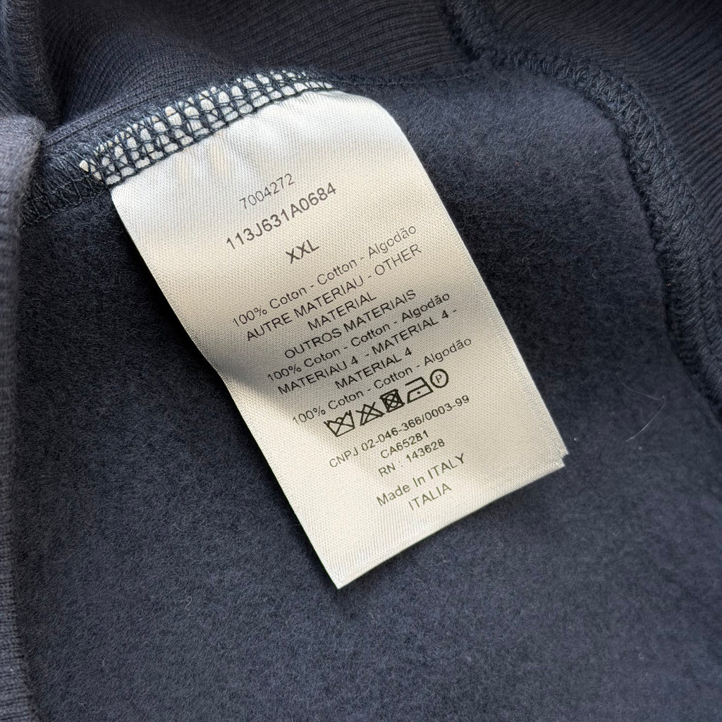 Dior Oblique Relaxed-Fit Hooded Sweatshirt Navy XXL