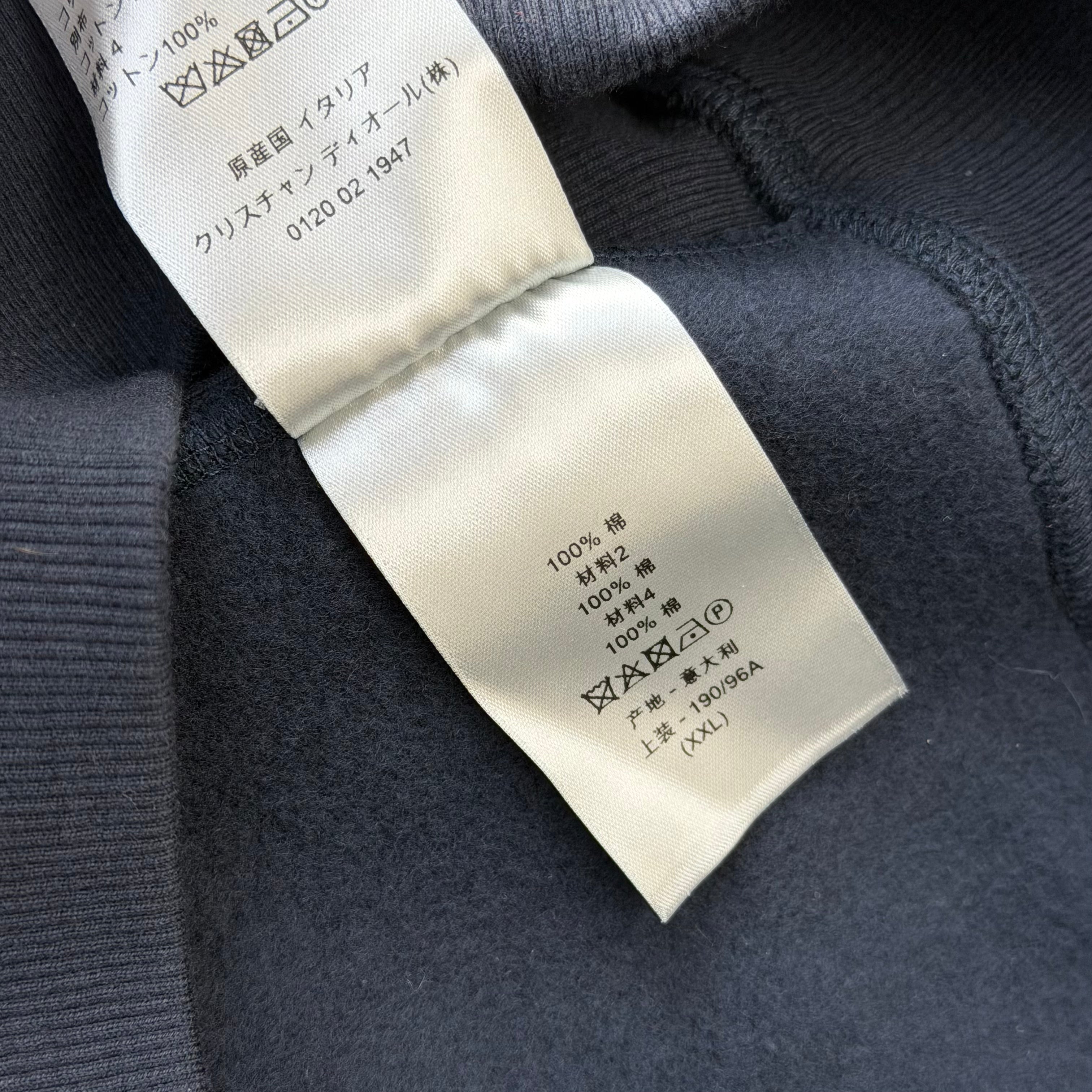 Dior Oblique Relaxed-Fit Hooded Sweatshirt Navy XXL