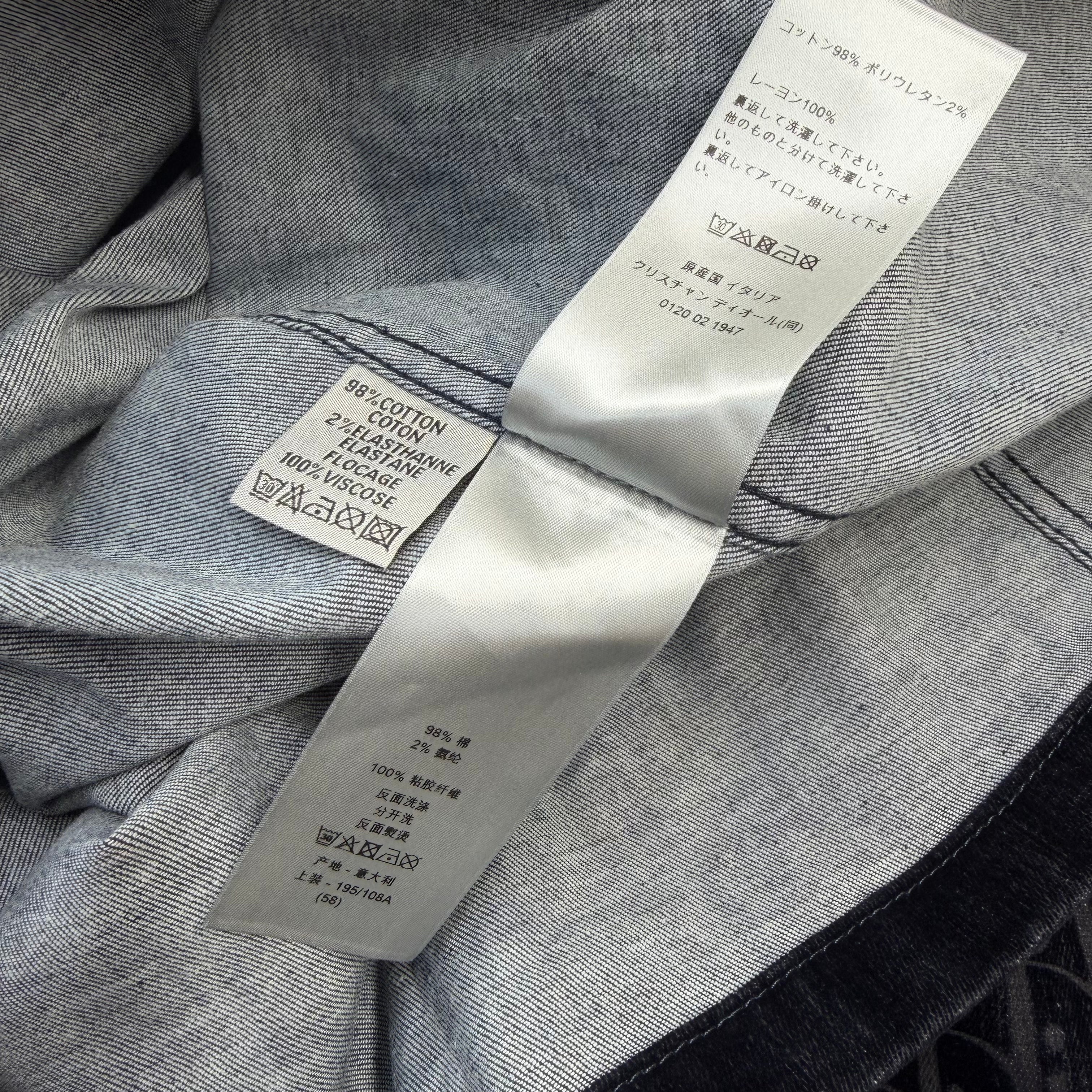 Dior Oblique Overshirt Blue Cotton-Blend Twill 58 (XXXL)