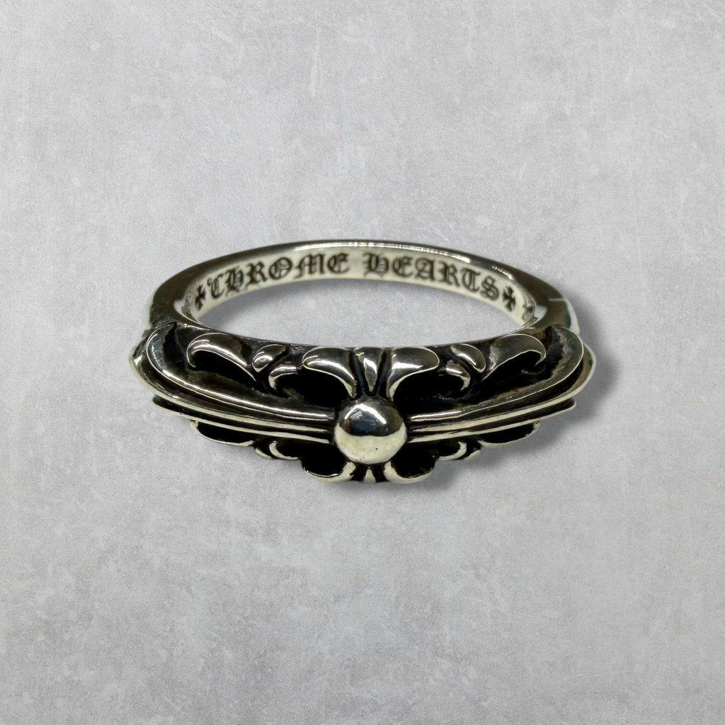 Chrome Hearts Baby Classic Floral Cross Ring 7
