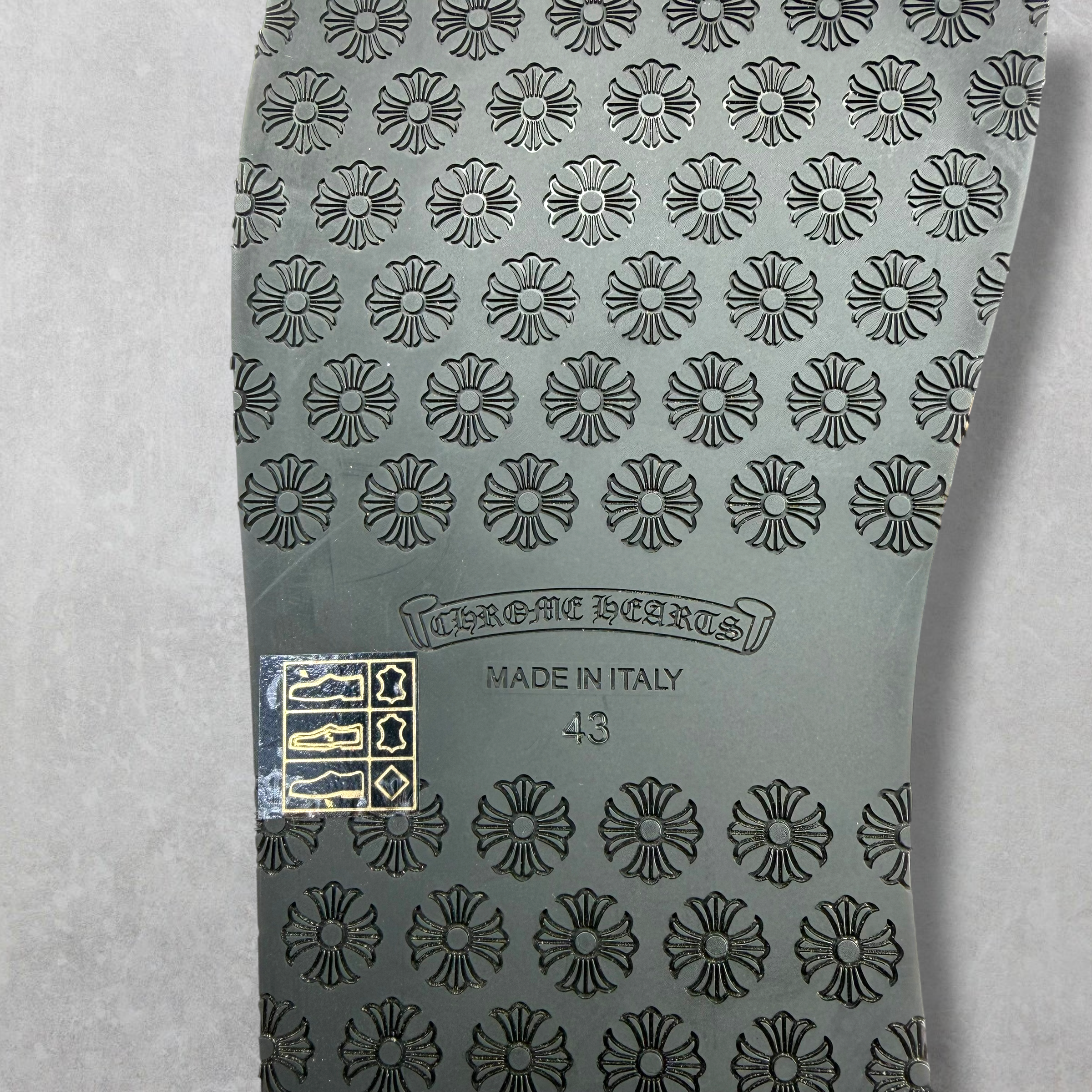Chrome Hearts Red Cheetah Leather Cross Slides 43 (10US)
