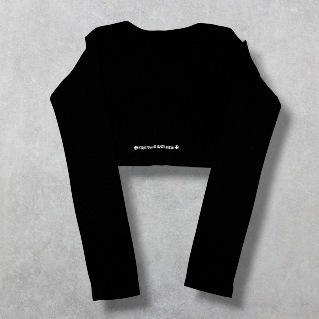 Chrome Hearts Dagger Embroidered Cropped Cardigan M