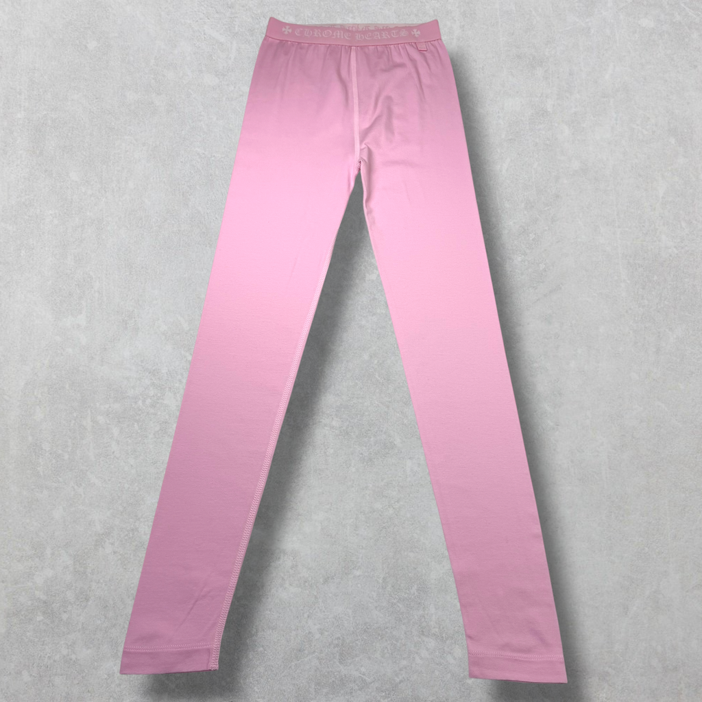 Chrome Hearts Logo Leggings Pink XS