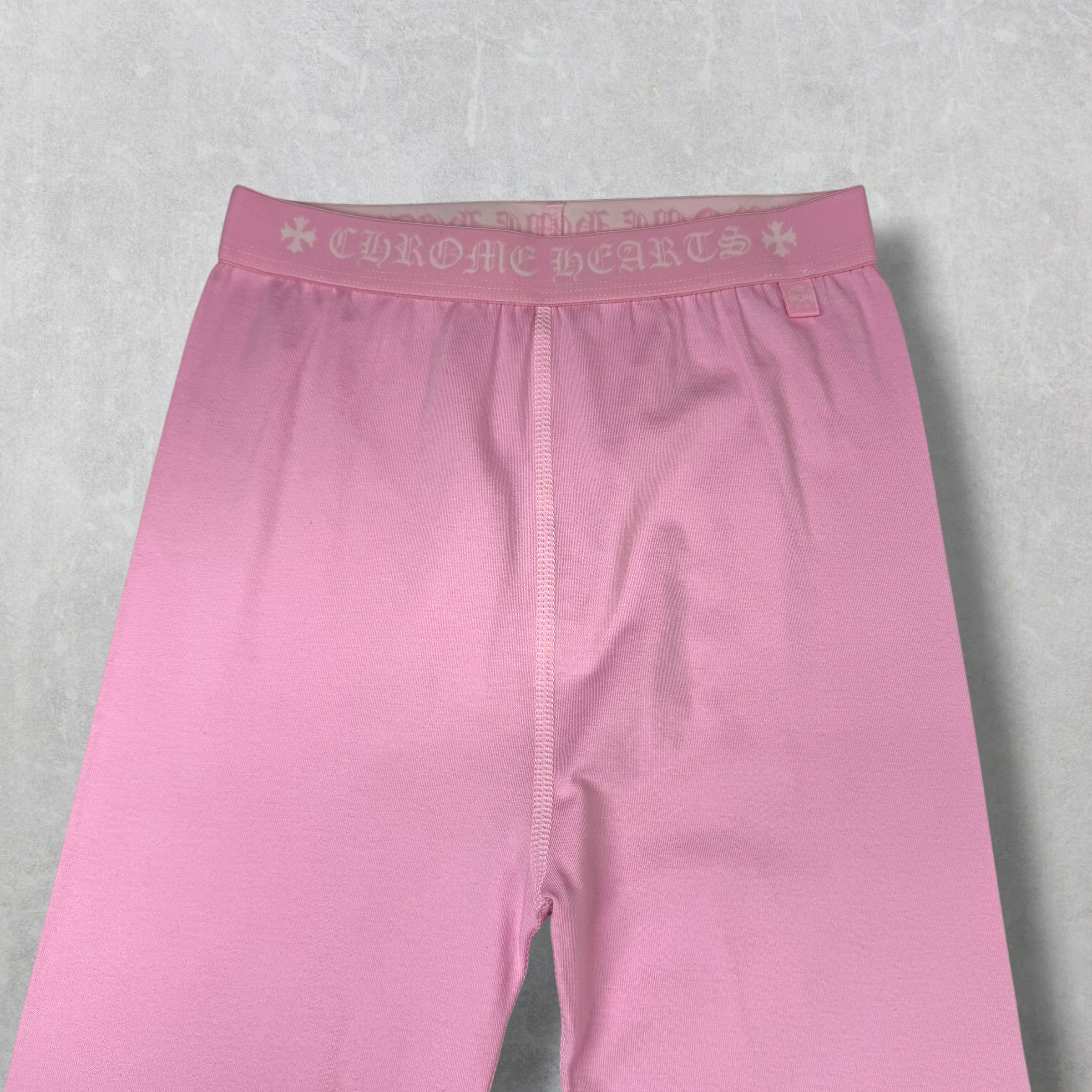 Chrome Hearts Logo Leggings Pink XS