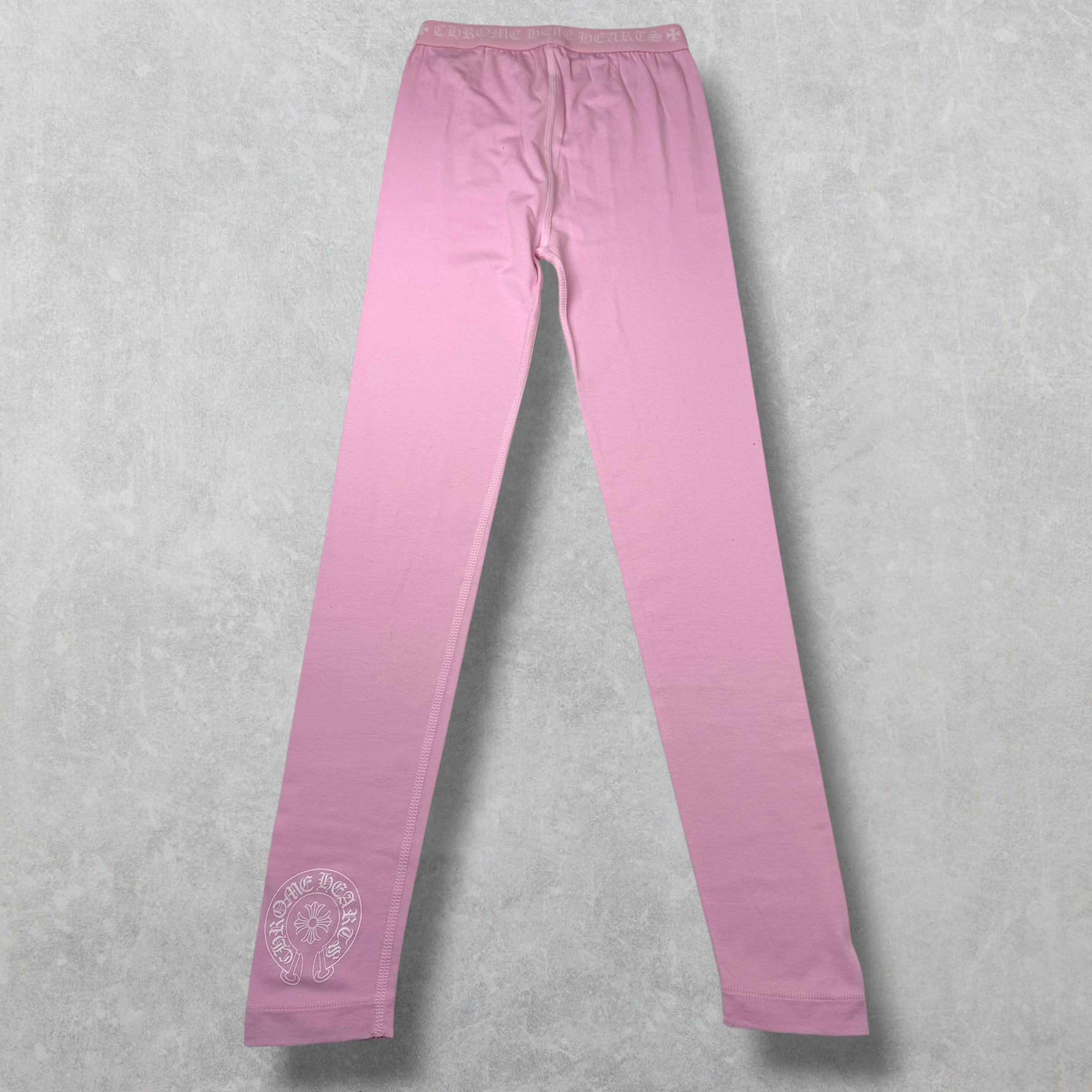 Chrome Hearts Logo Leggings Pink XS