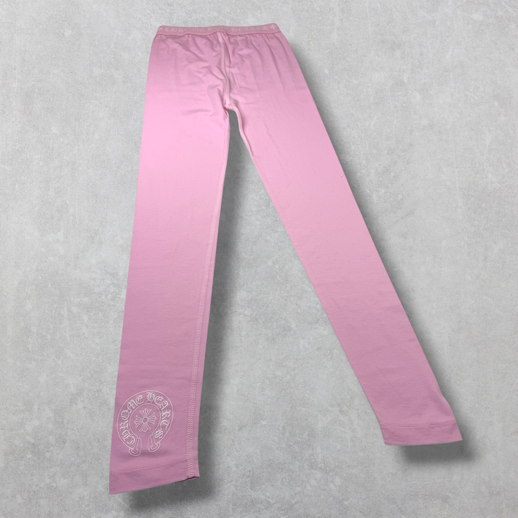 Chrome Hearts Logo Leggings Pink XS
