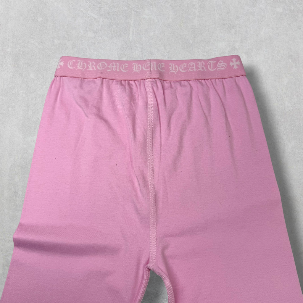Chrome Hearts Logo Leggings Pink XS