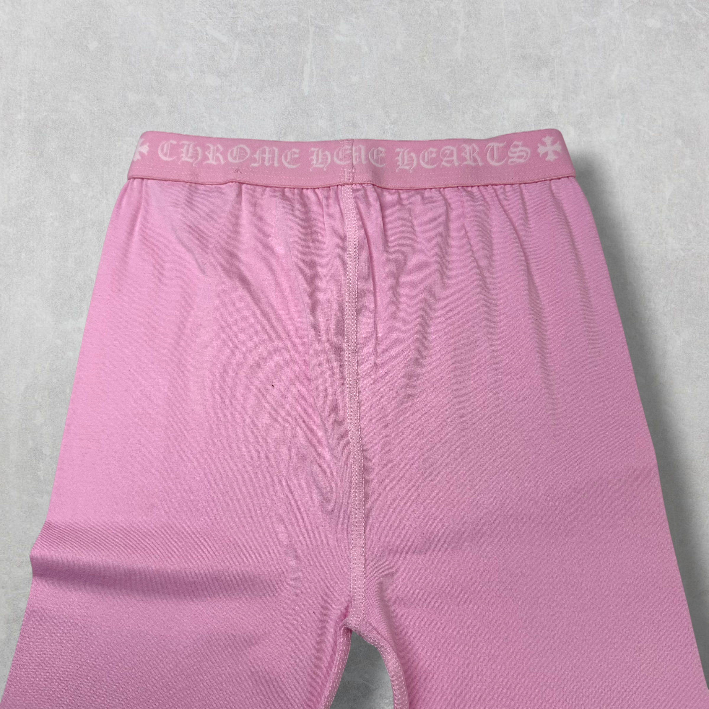 Chrome Hearts Logo Leggings Pink XS