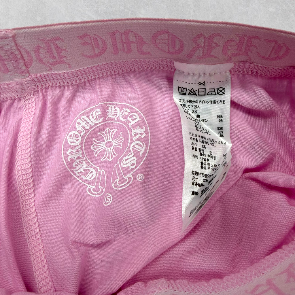 Chrome Hearts Logo Leggings Pink XS
