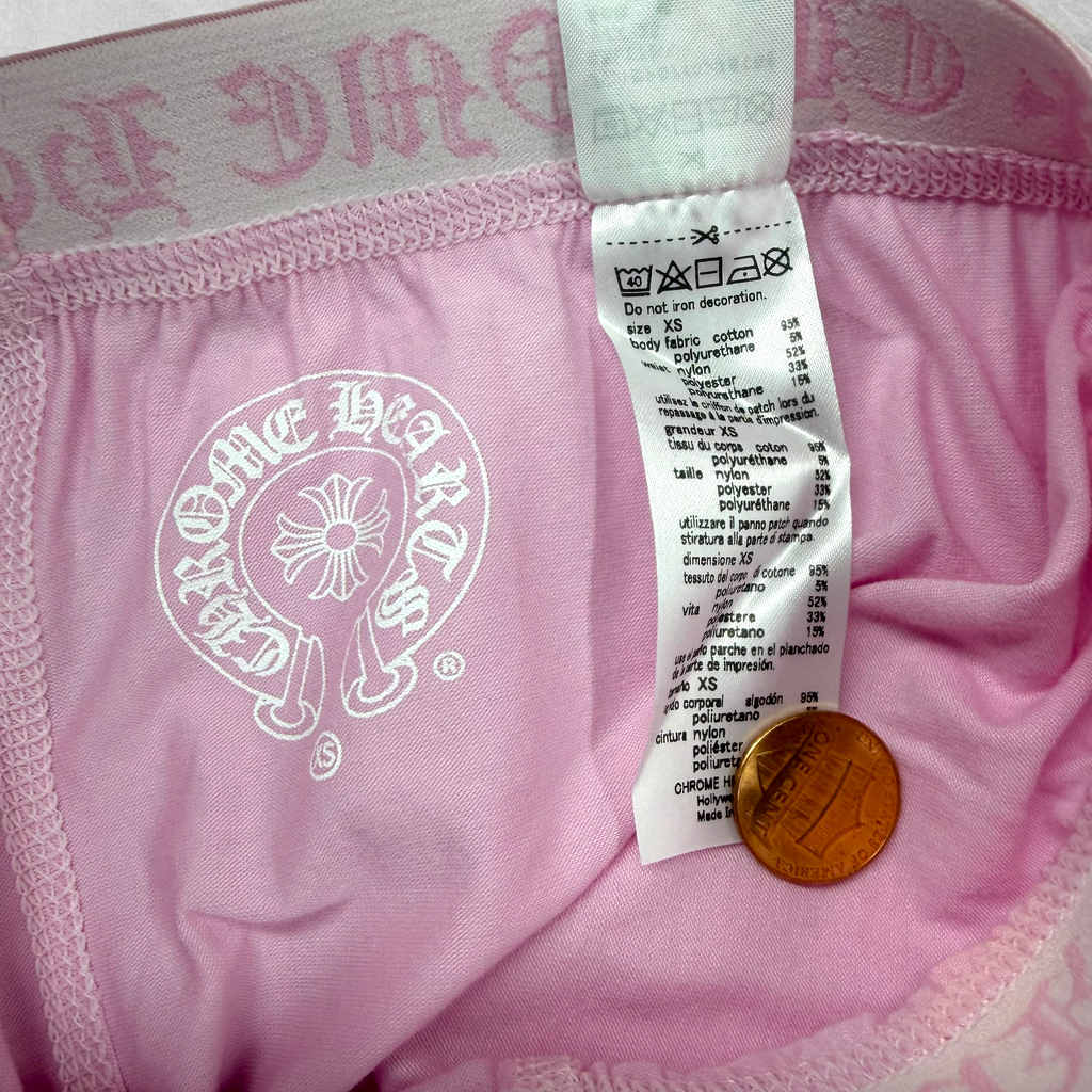 Chrome Hearts Logo Leggings Pink XS