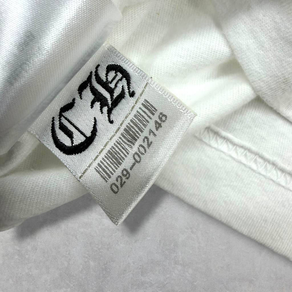 Chrome Hearts Black Neck Logo L/S White M