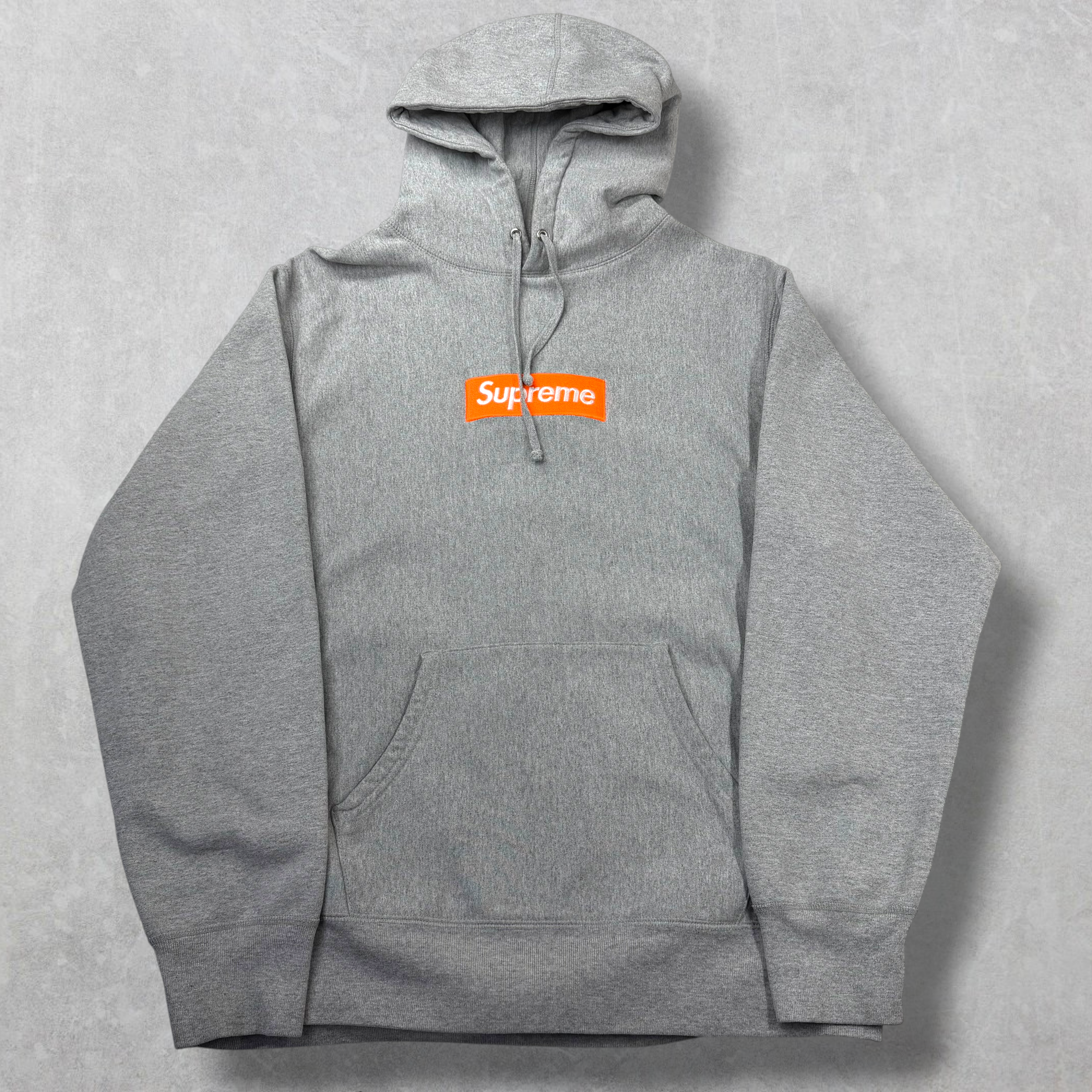 Supreme Box Logo Heather Grey Hoodie L