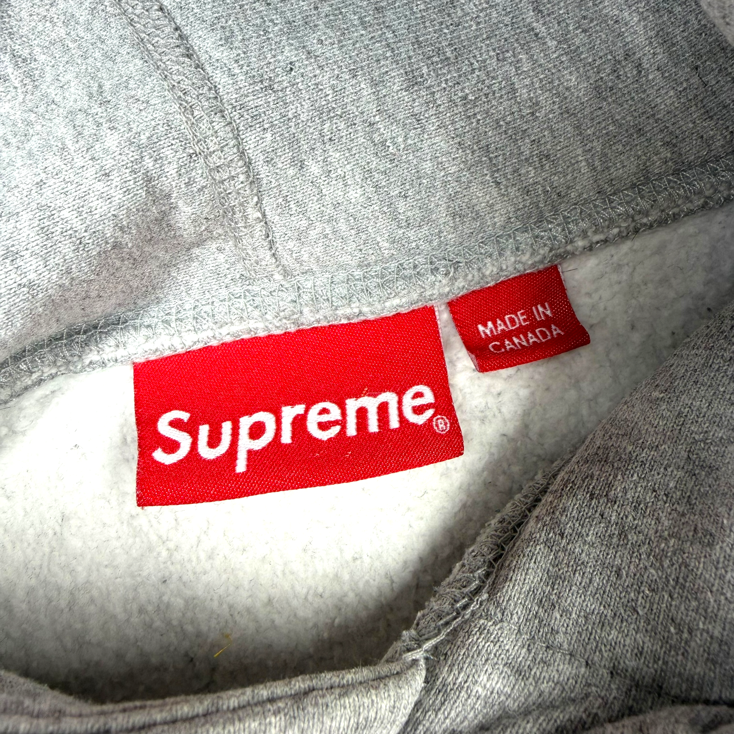 Supreme Box Logo Heather Grey Hoodie L