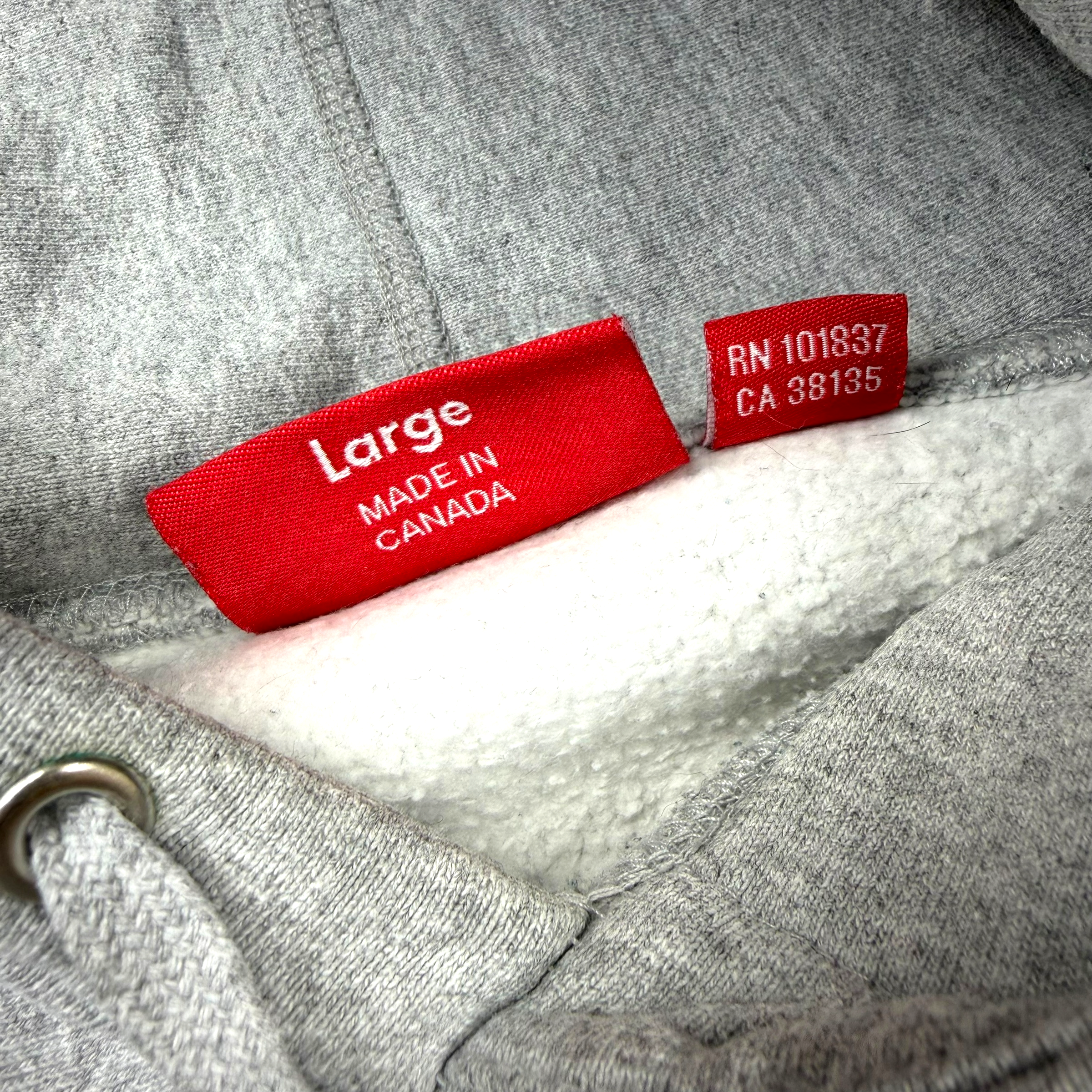 Supreme Box Logo Heather Grey Hoodie L
