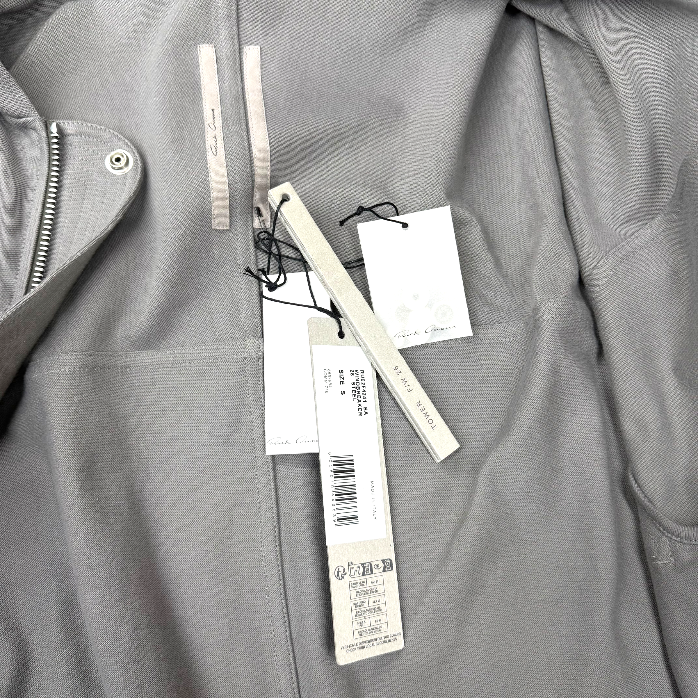 Rick Owens Tower Windbreaker Hoodie S