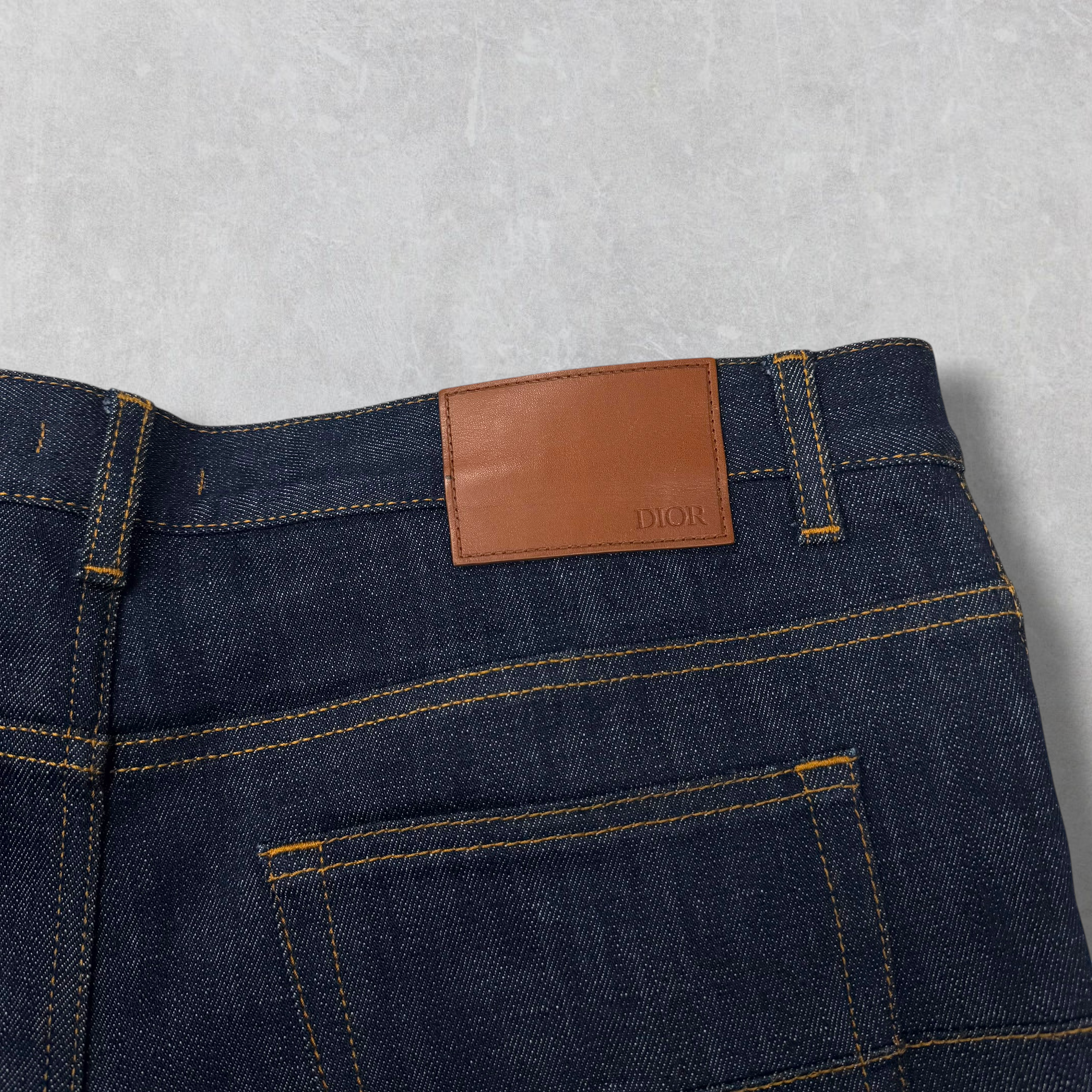Dior Slim Oblique Cuff Denim Jeans 32