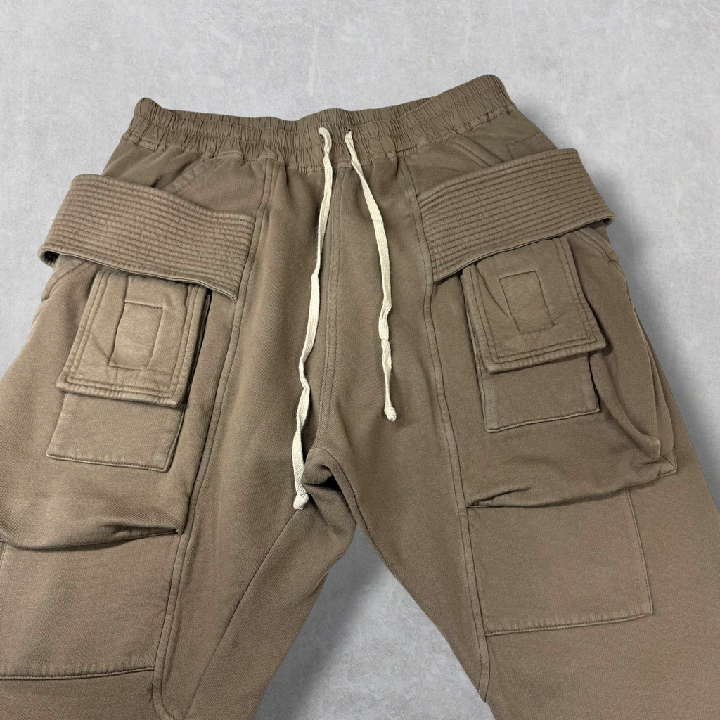 Rick Owens DRKSHDW Creatch Cargo Drawstring Pants Dust M
