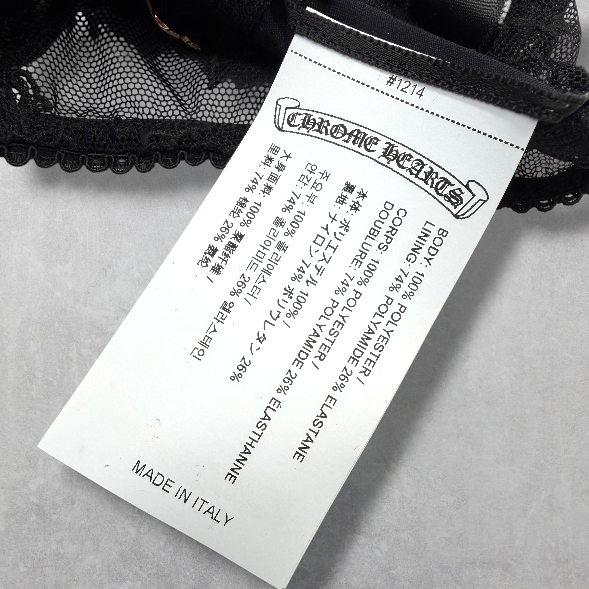 Chrome Hearts Lace Underwire Bra 32C
