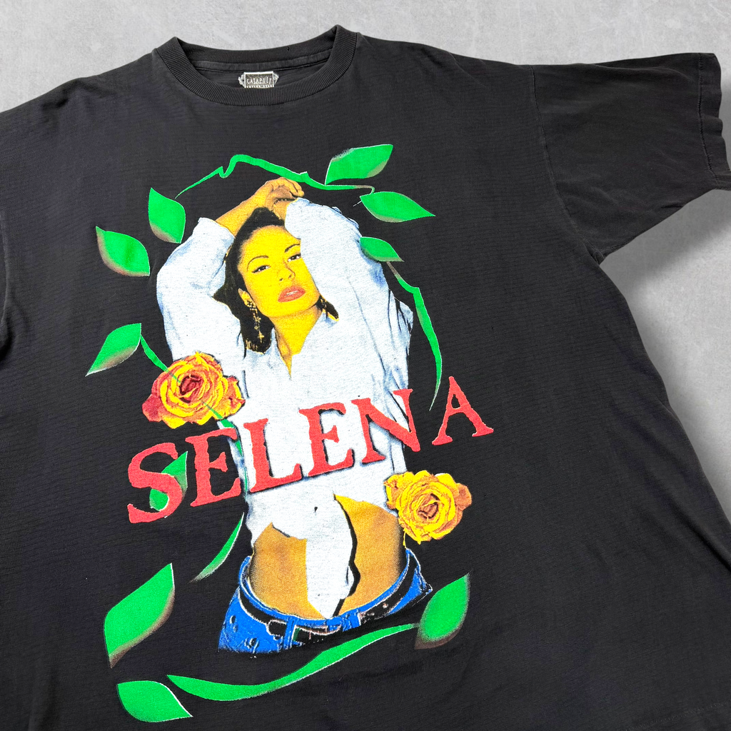 Vintage 90s Selena Quintanilla Bootleg Rap Tee XL