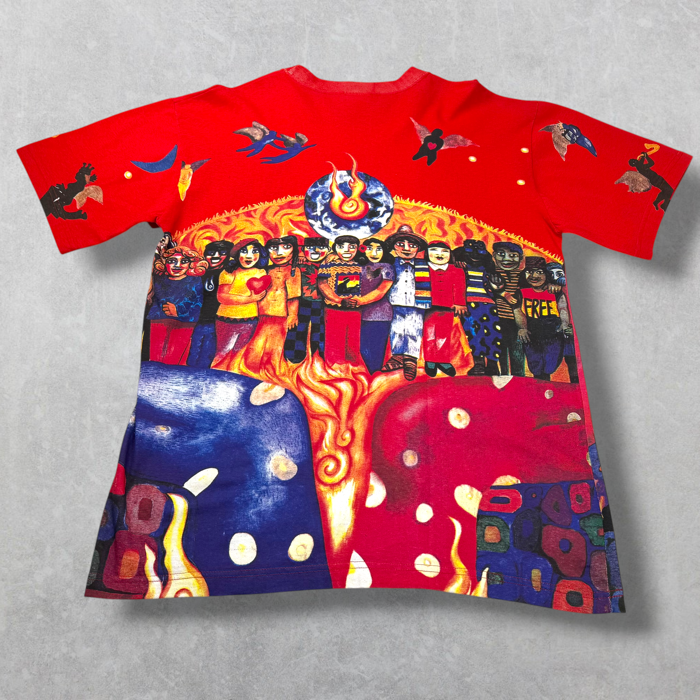 Vintage 90s Santana "Sacred Fire" All Over Print Tee XL