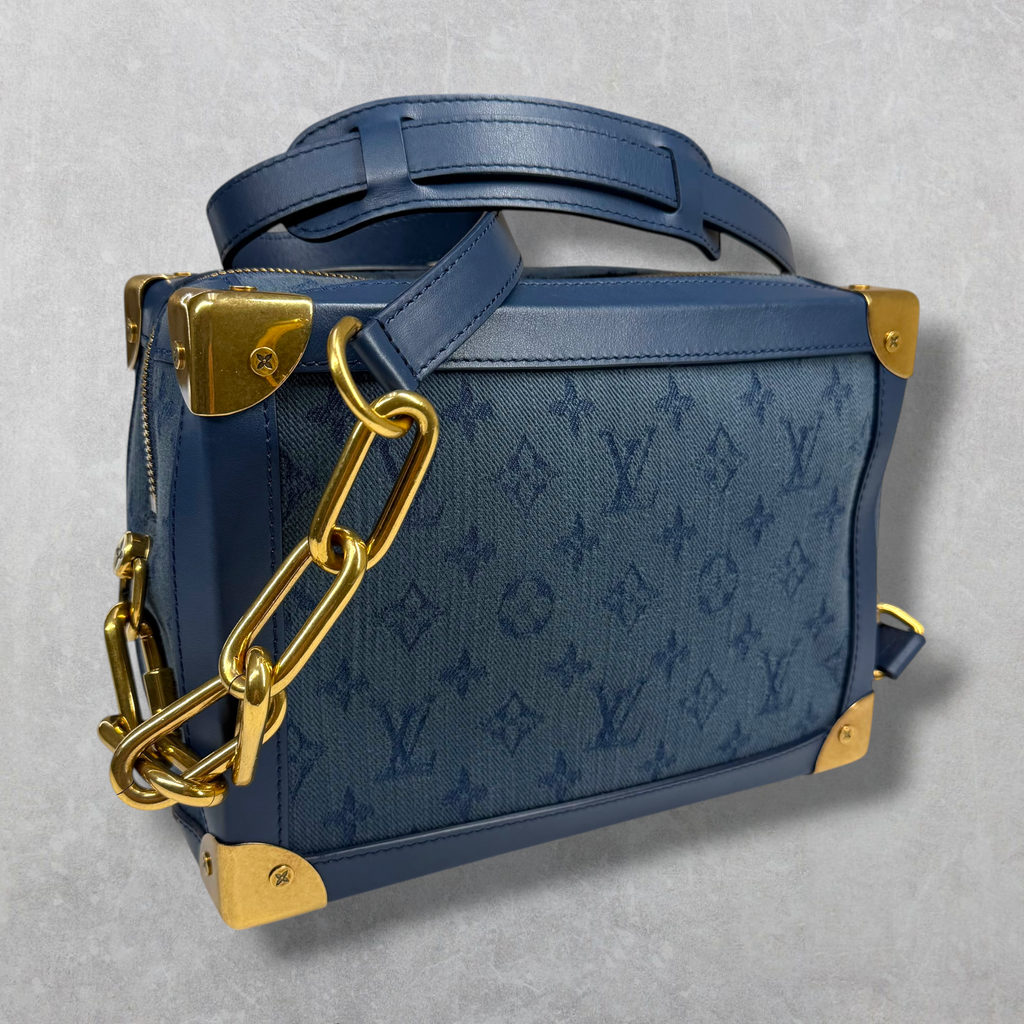 Louis Vuitton Soft Trunk Monogram Denim Blue