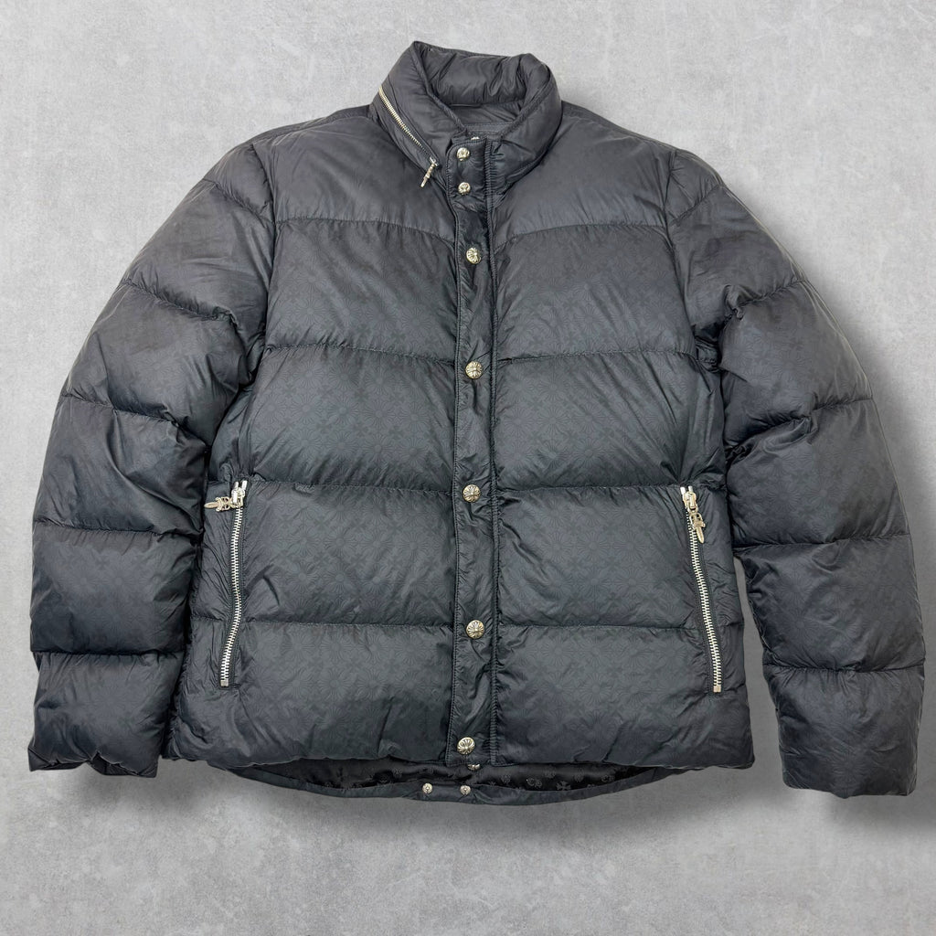 Chrome Hearts Black Monogram Puffer Down Jacket XL