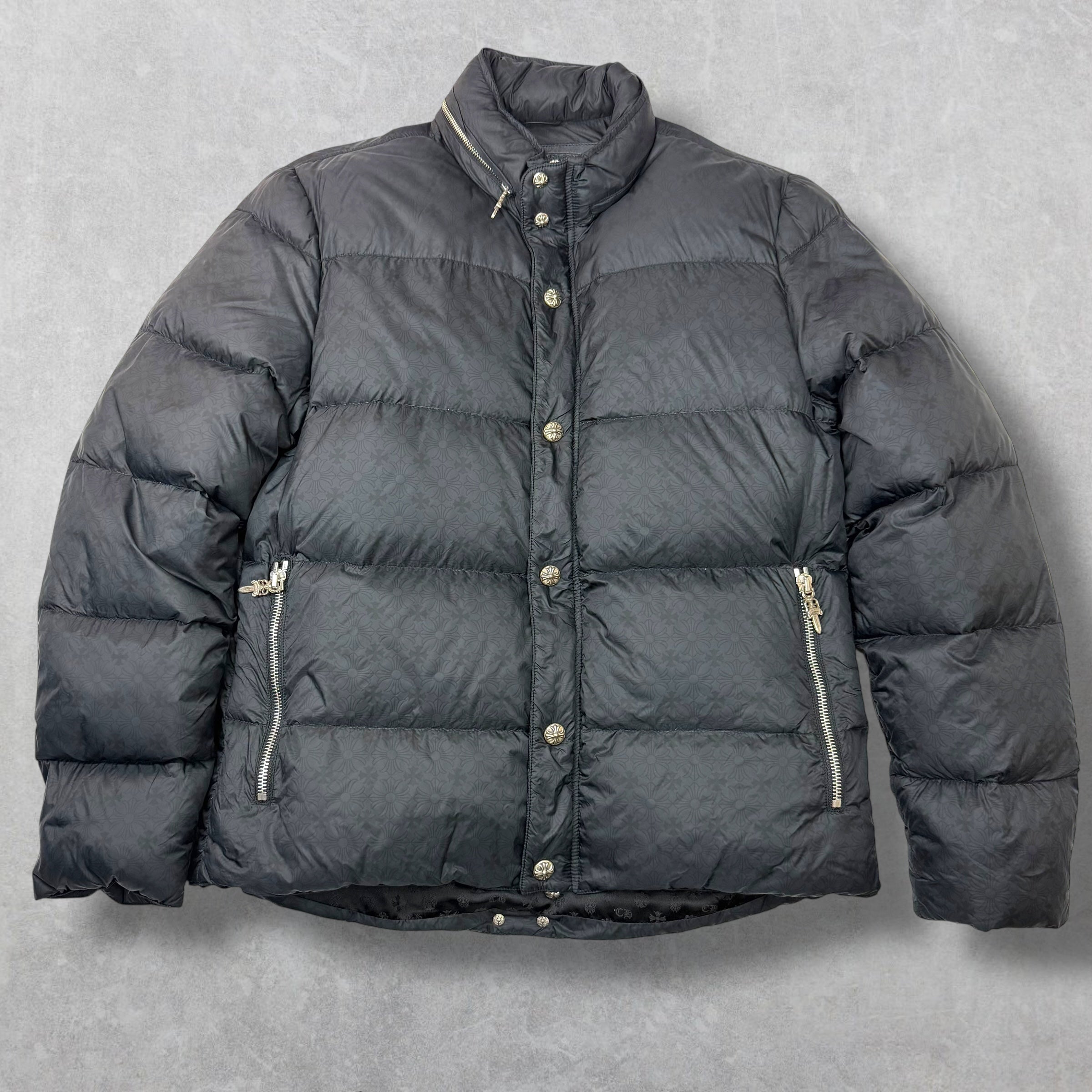 Chrome Hearts Black Monogram Puffer Down Jacket XL