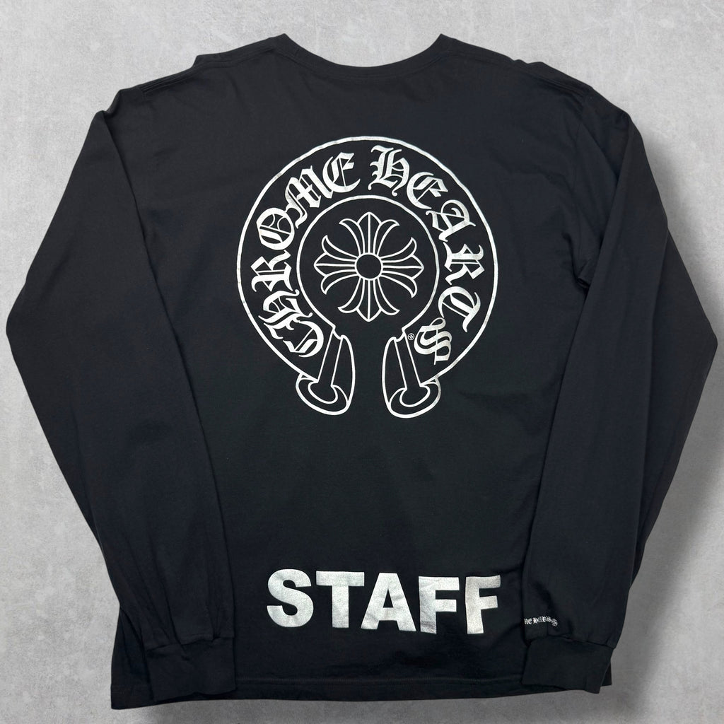 Chrome Hearts Horseshoe Plus Logo Silver Staff L/S XXL