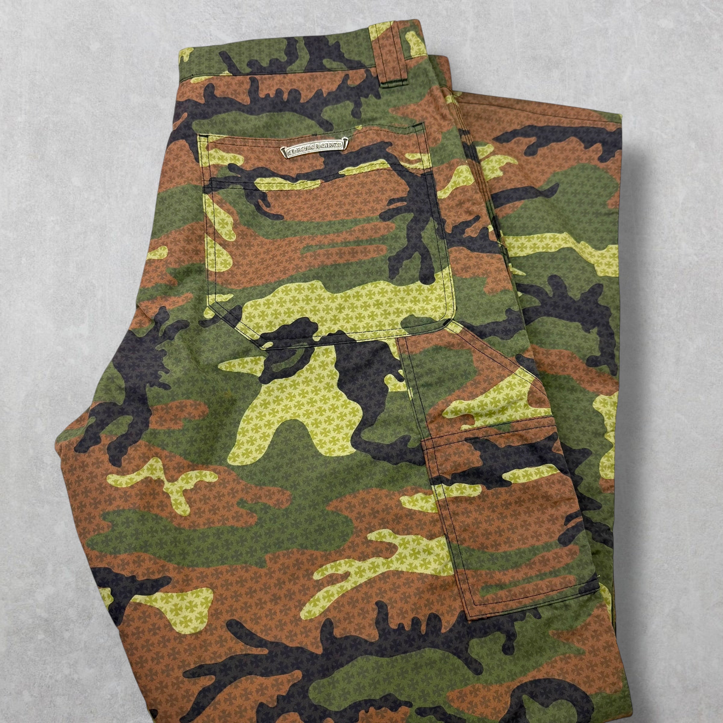 Chrome Hearts Monogram Camo Double Knee Pants 34