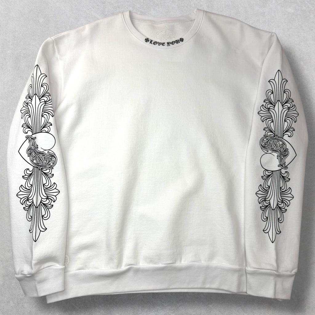 Chrome Hearts Love You Floral Crewneck L