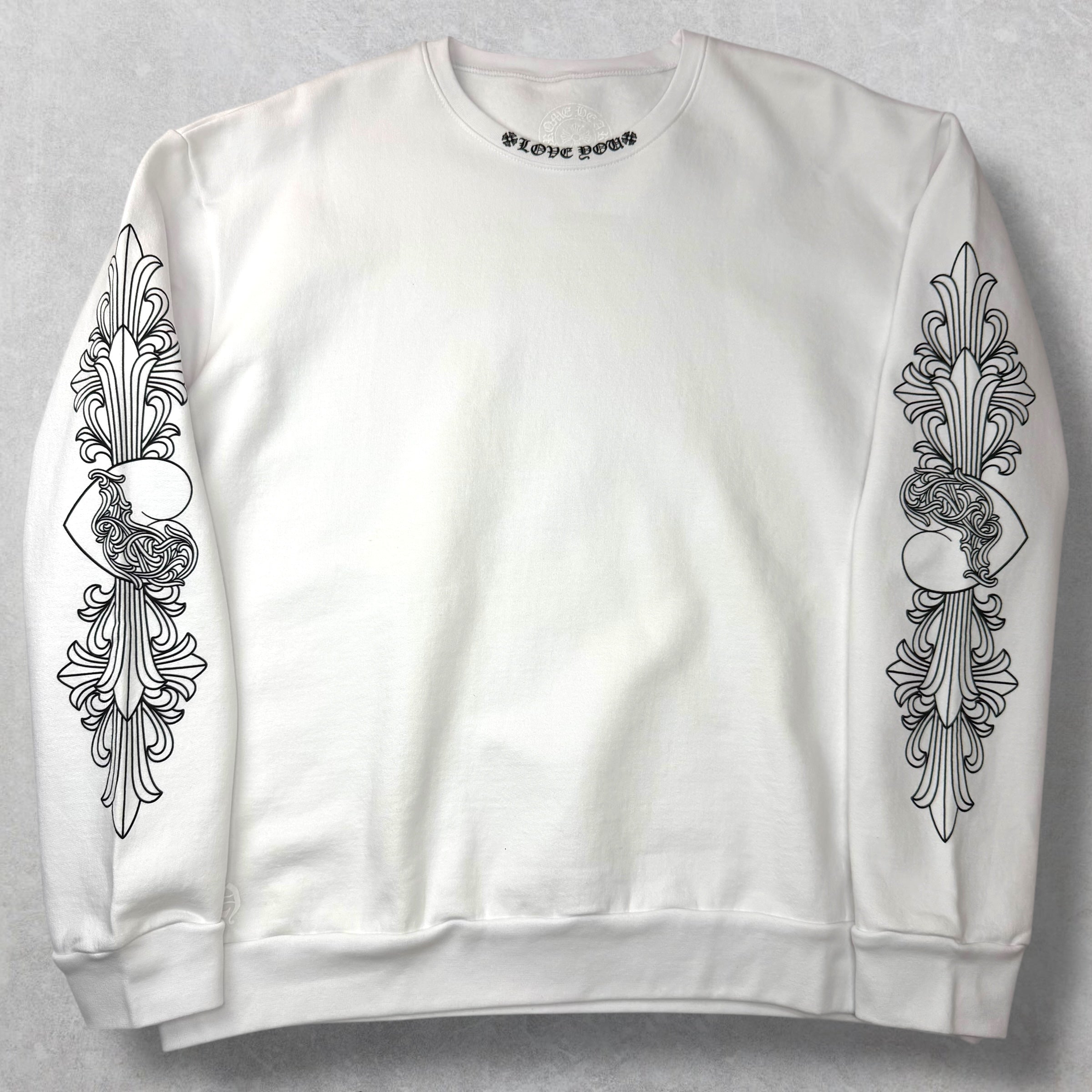 Chrome Hearts Love You Floral Crewneck L