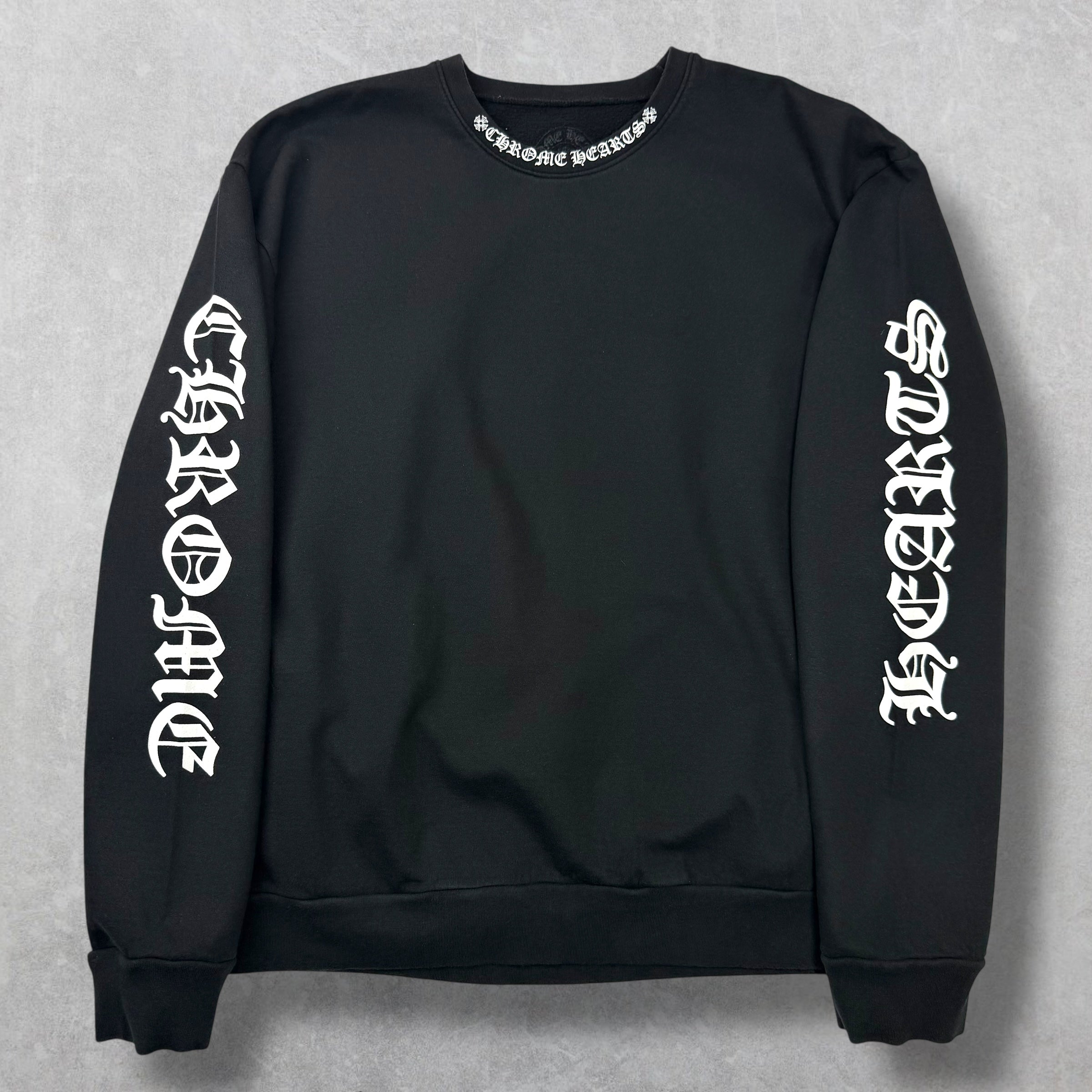 Chrome Hearts Neck Logo Black Crewneck L