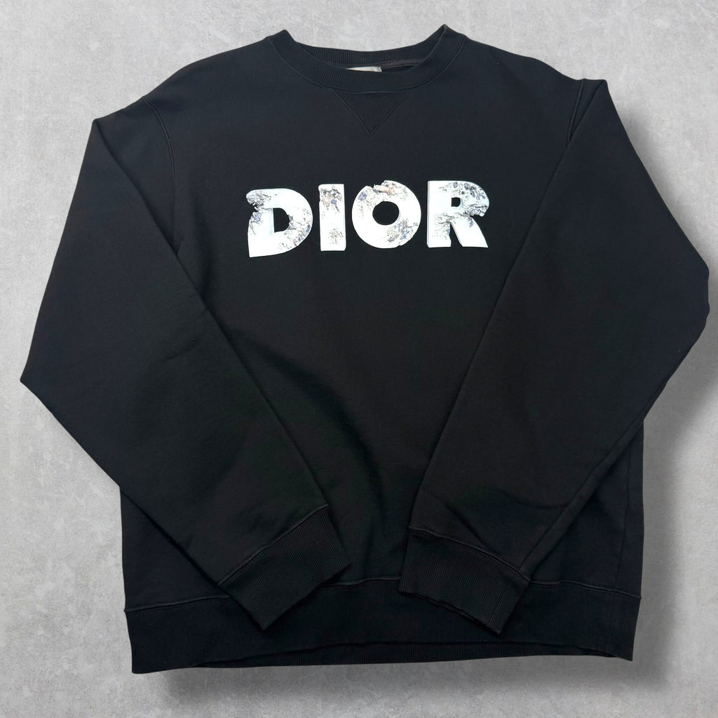 Dior Daniel Arsham Blue Logo Black Sweater XXL