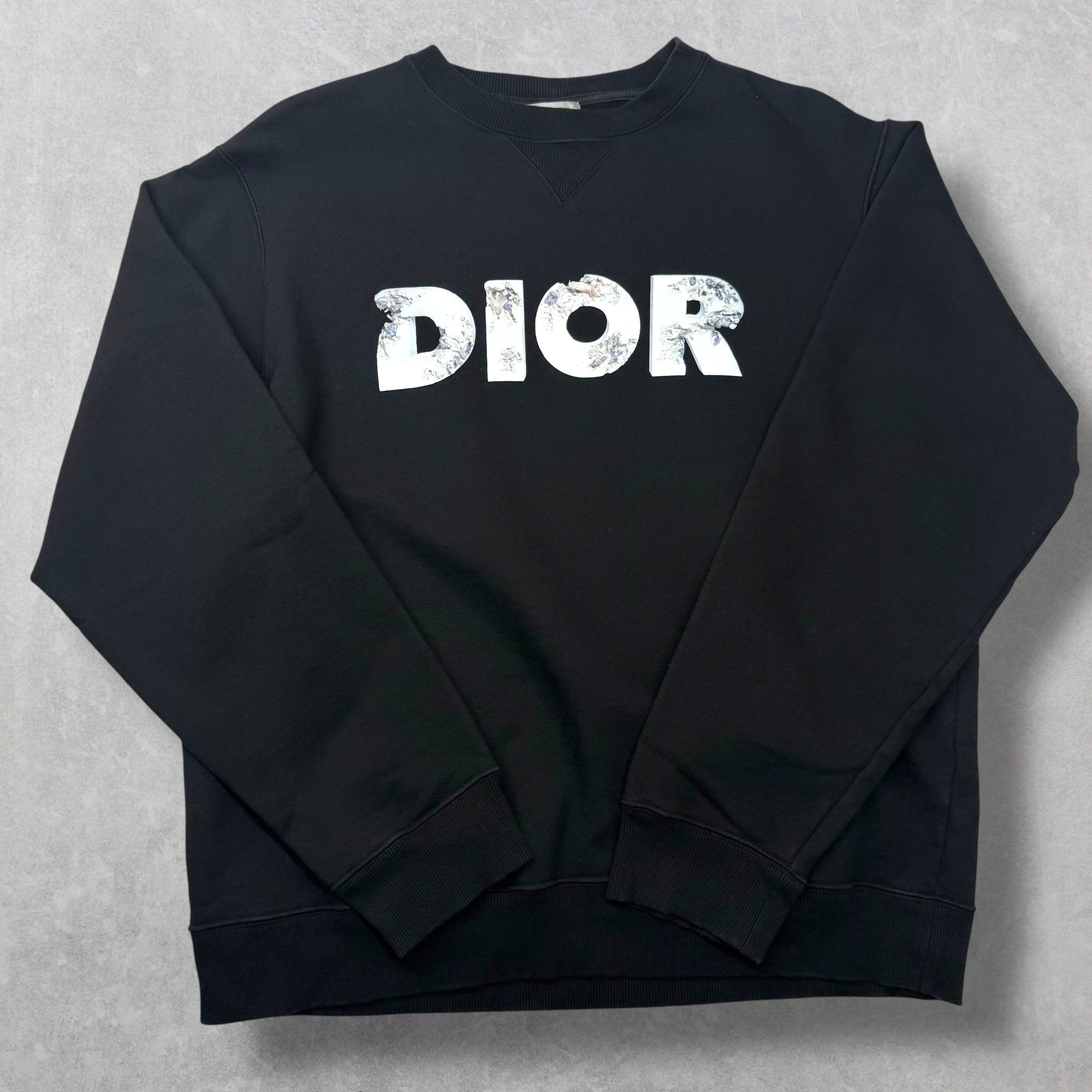 Dior Daniel Arsham Blue Logo Black Sweater XXL