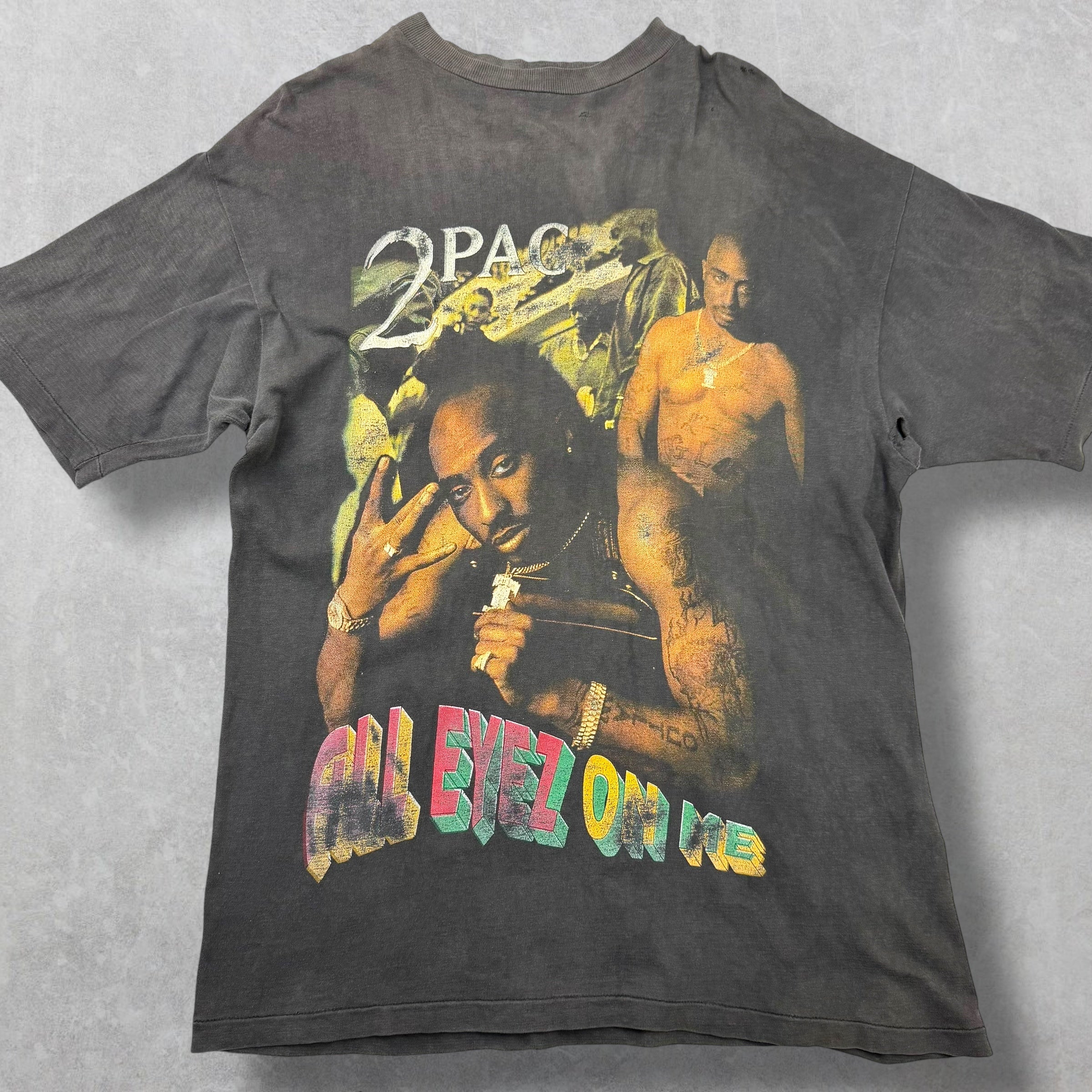 Vintage 90s Tupac All Eyez On Me Rap Tee XL